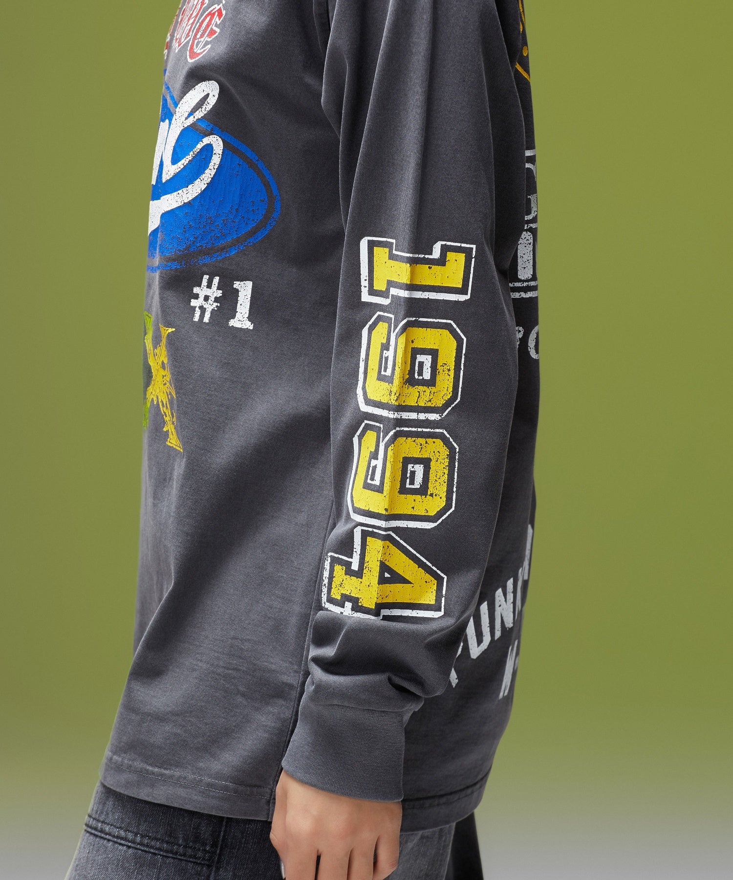 FADED MIX LOGO L/S TEE