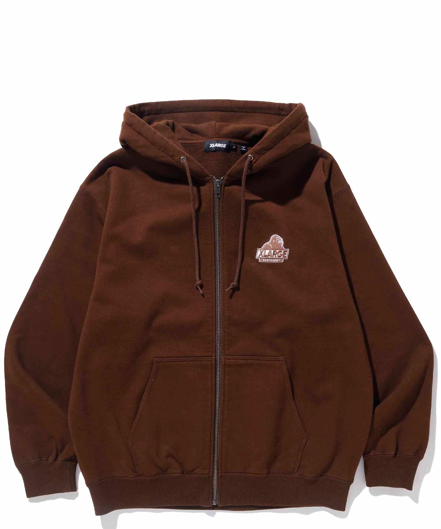 BACKSIDE SLANTED OG ZIP HOODED SWEATSHIRT XLARGE