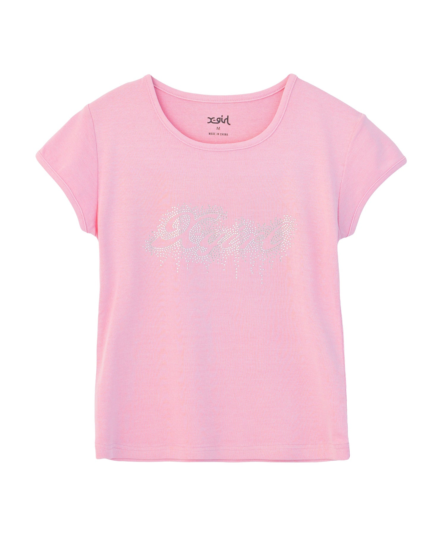 FADED DROP RHINESTONE LOGO S/S BABY TEE