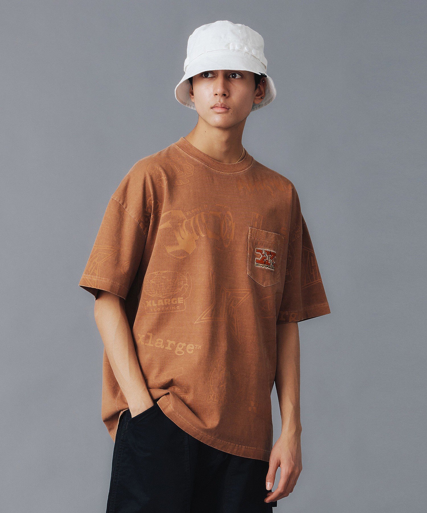 ALLOVER PRINTED S/S POCKET TEE