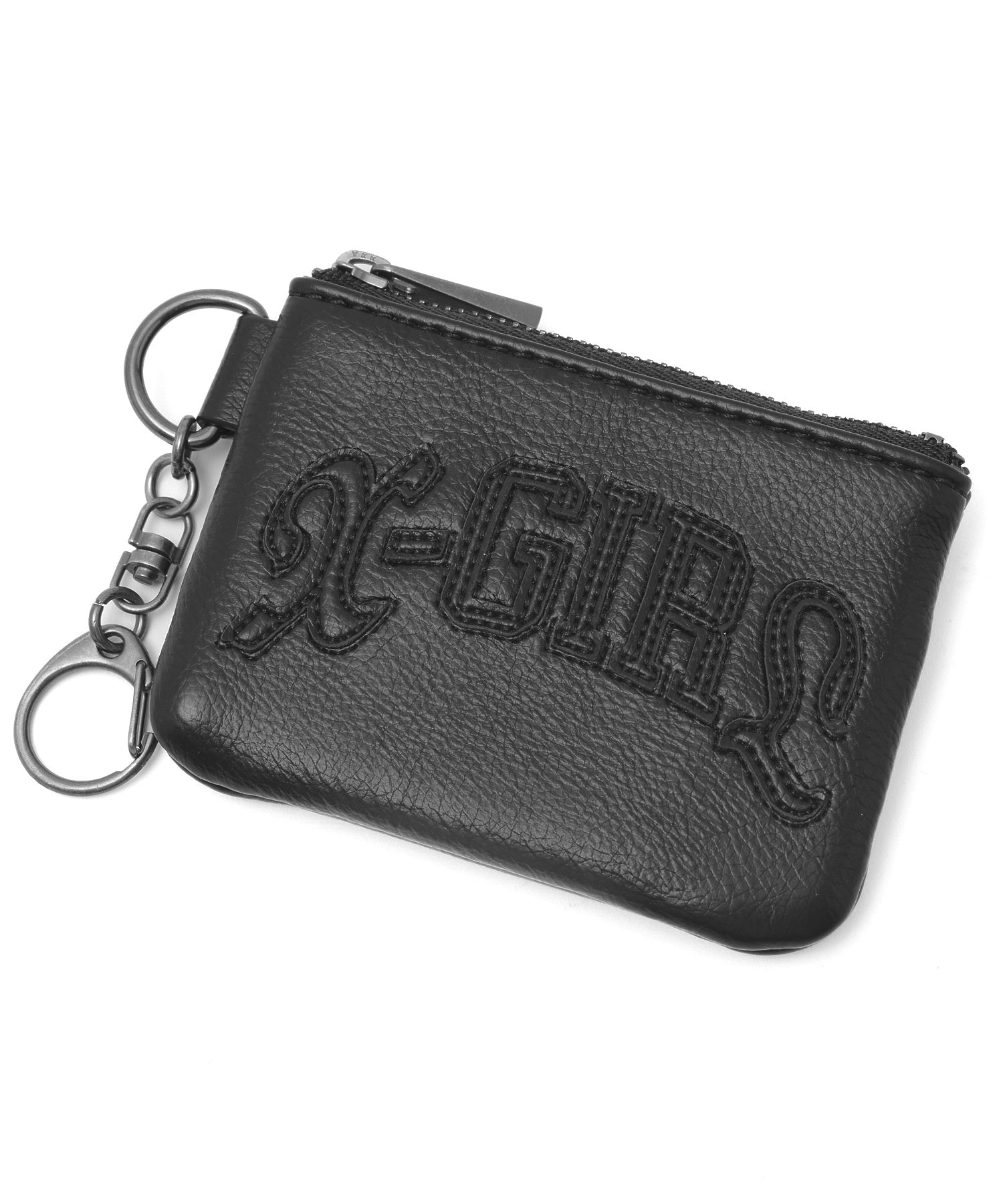 FAUX LEATHER PATCH COIN AND CARD CASE