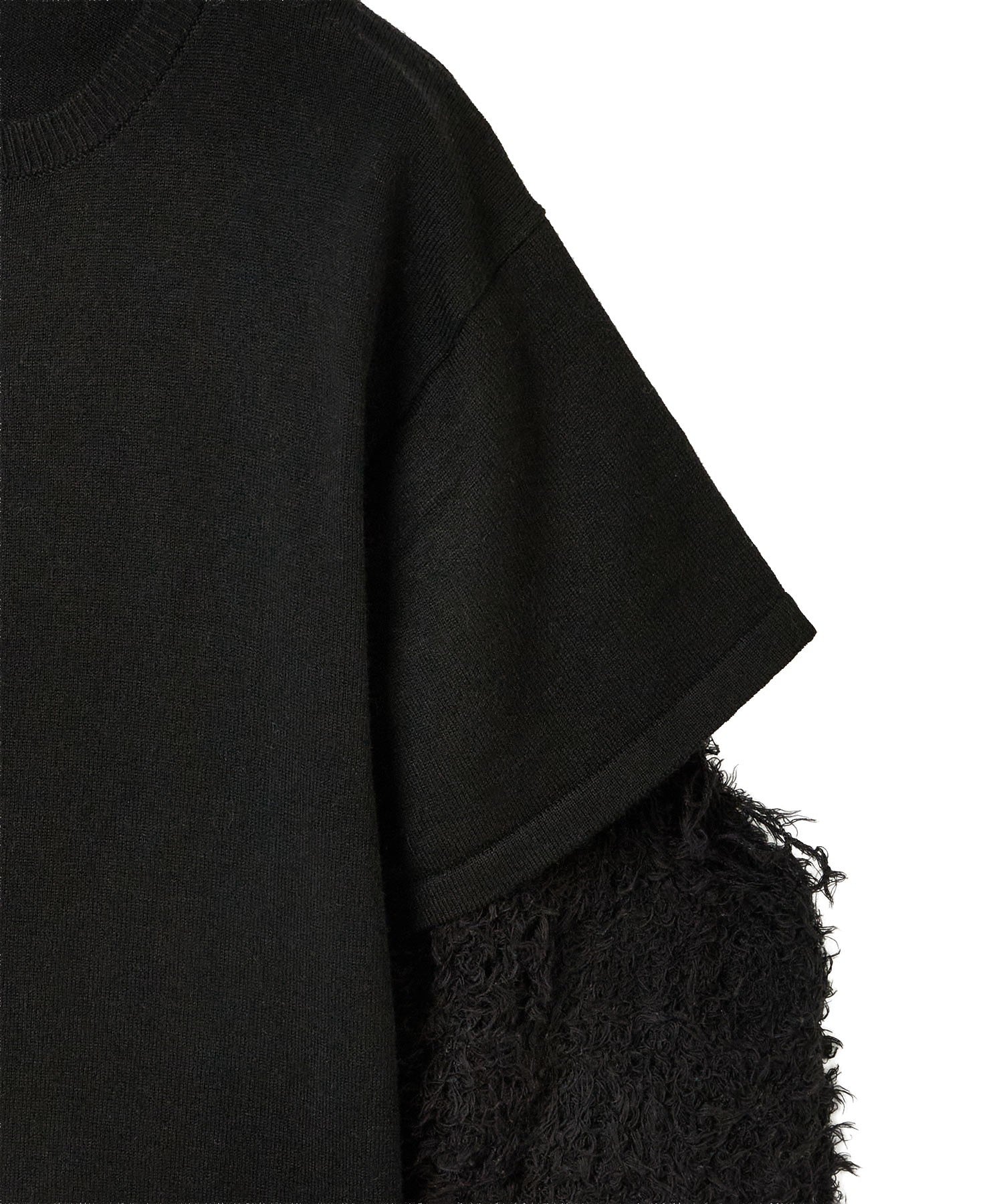 BASICKS/DAMAGED LAYER KNIT TOP