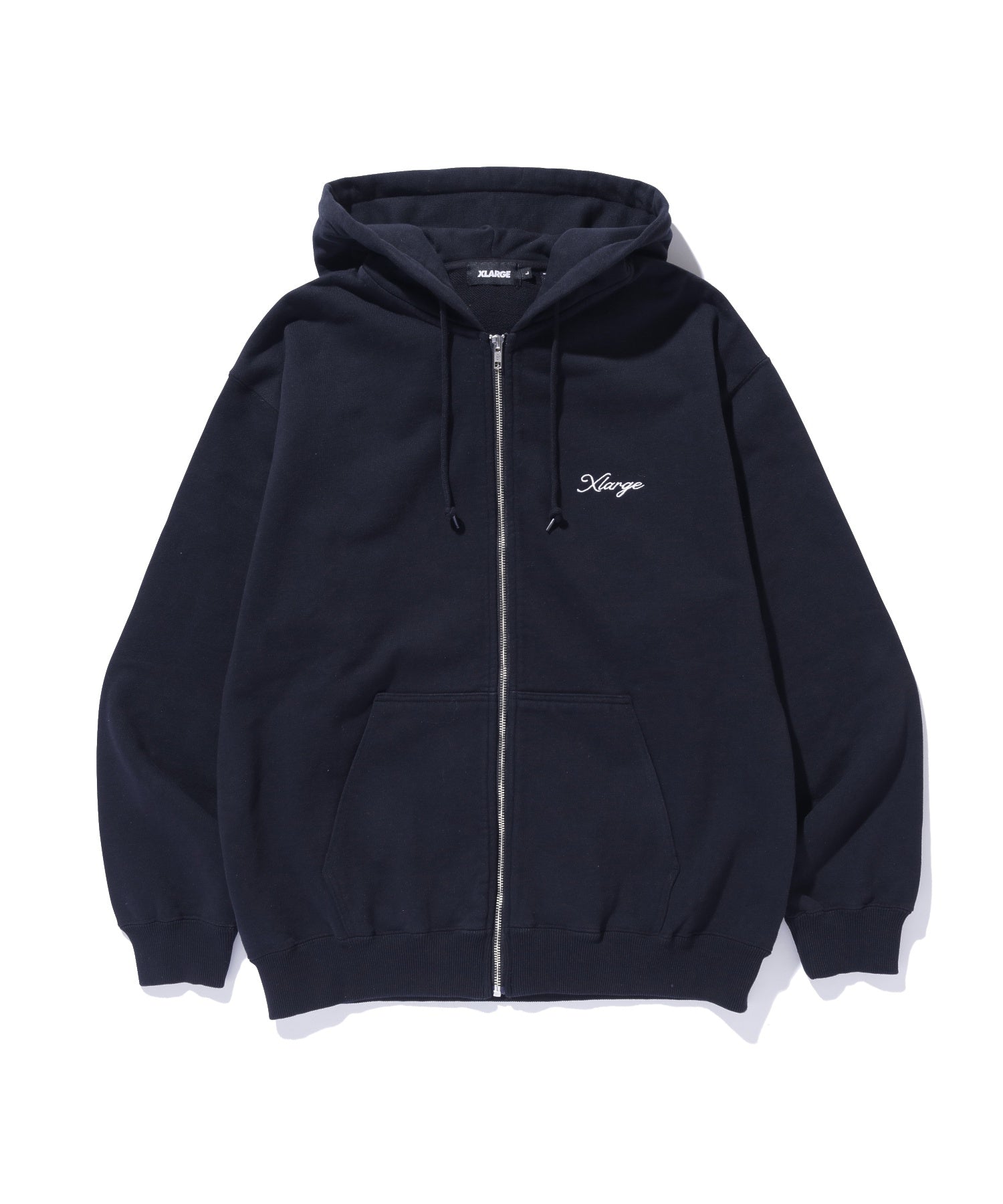 CURSIVE ZIP UP HOODED SWEATSHIRT