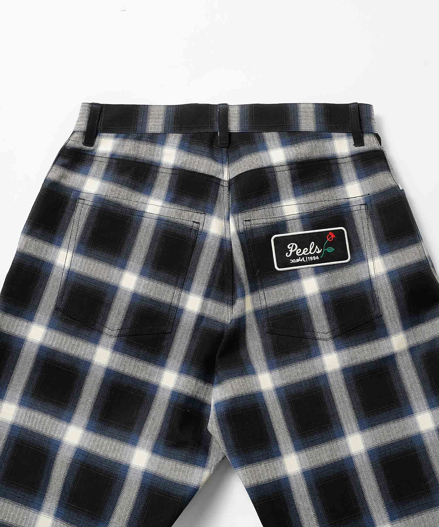 X-girl × Peels PLAID HALF PANTS