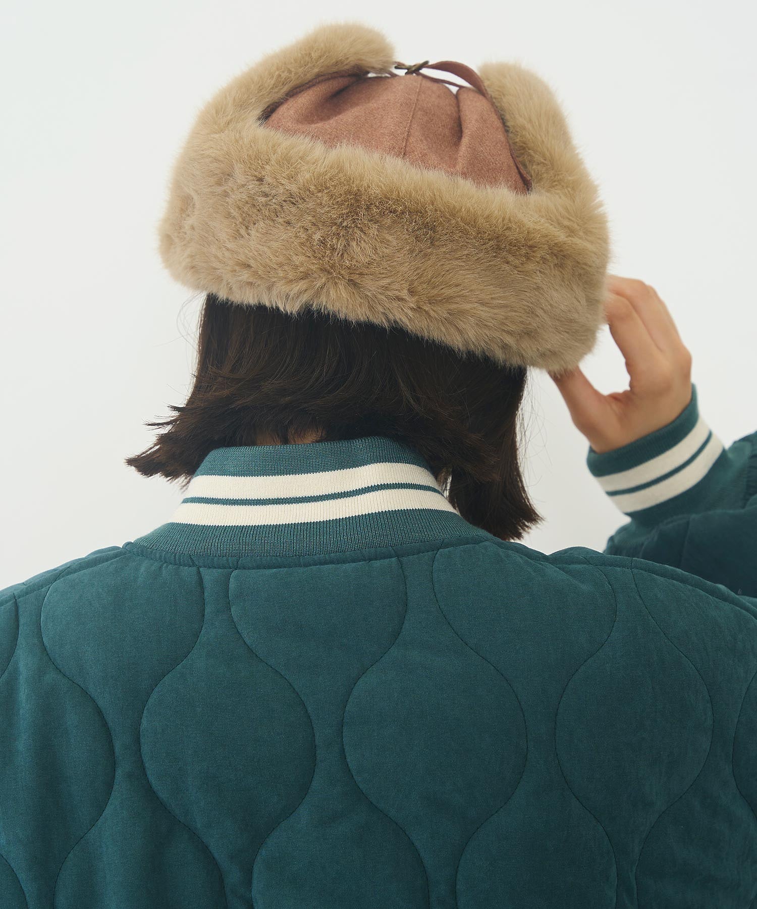 FAUX FUR FLIGHT HAT