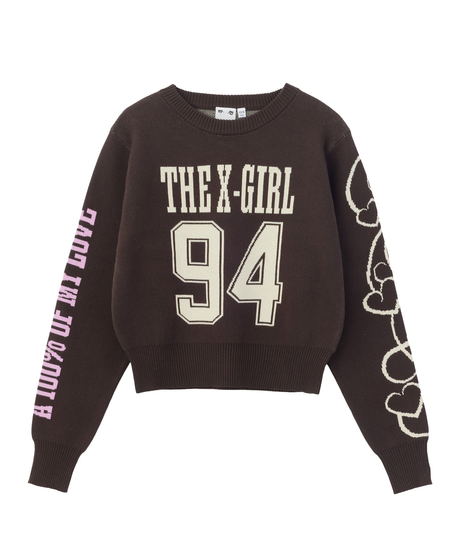 NUMBER JACQUARD COMPACT KNIT TOP