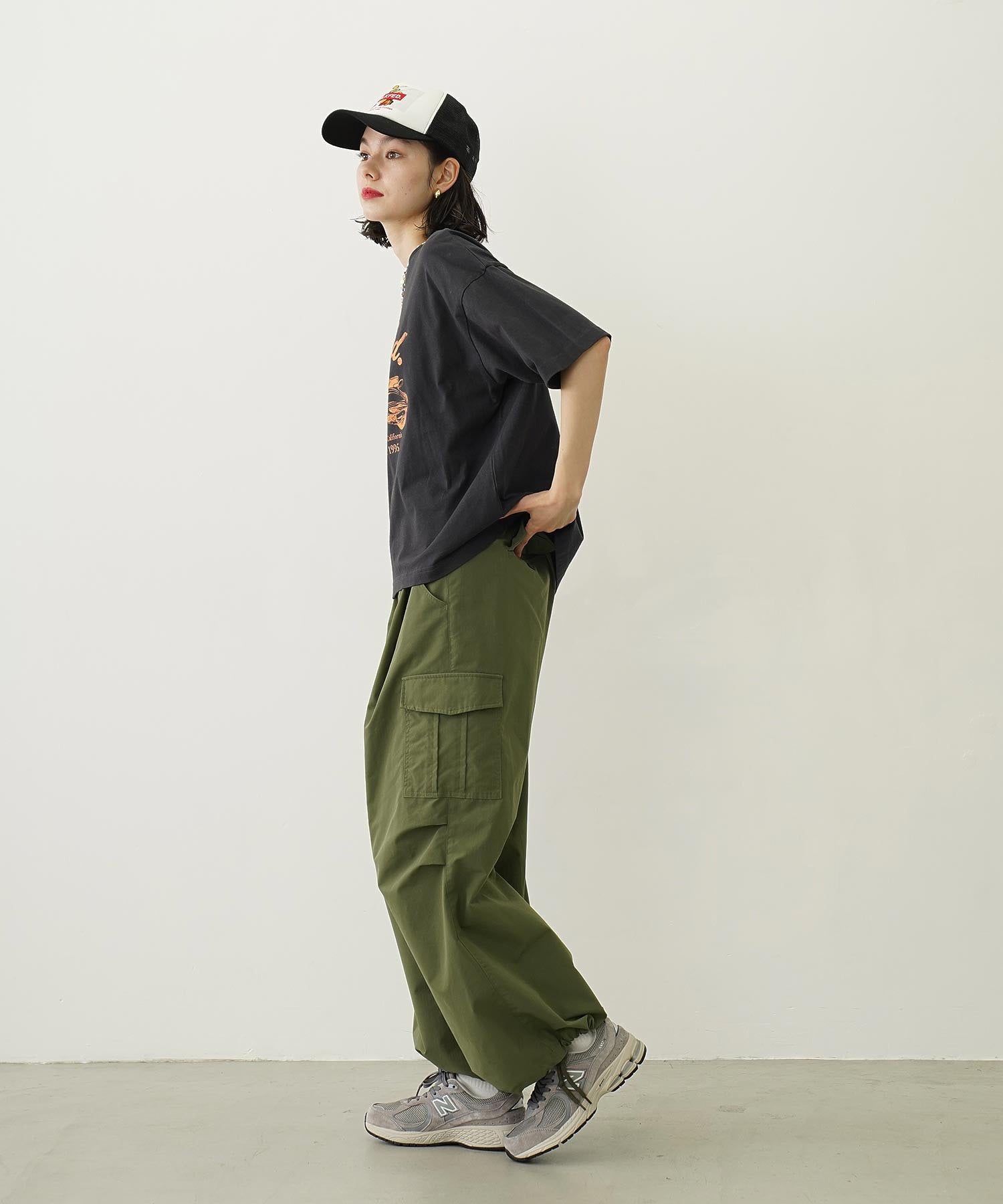 MILITARY WIDE LEG PANTS