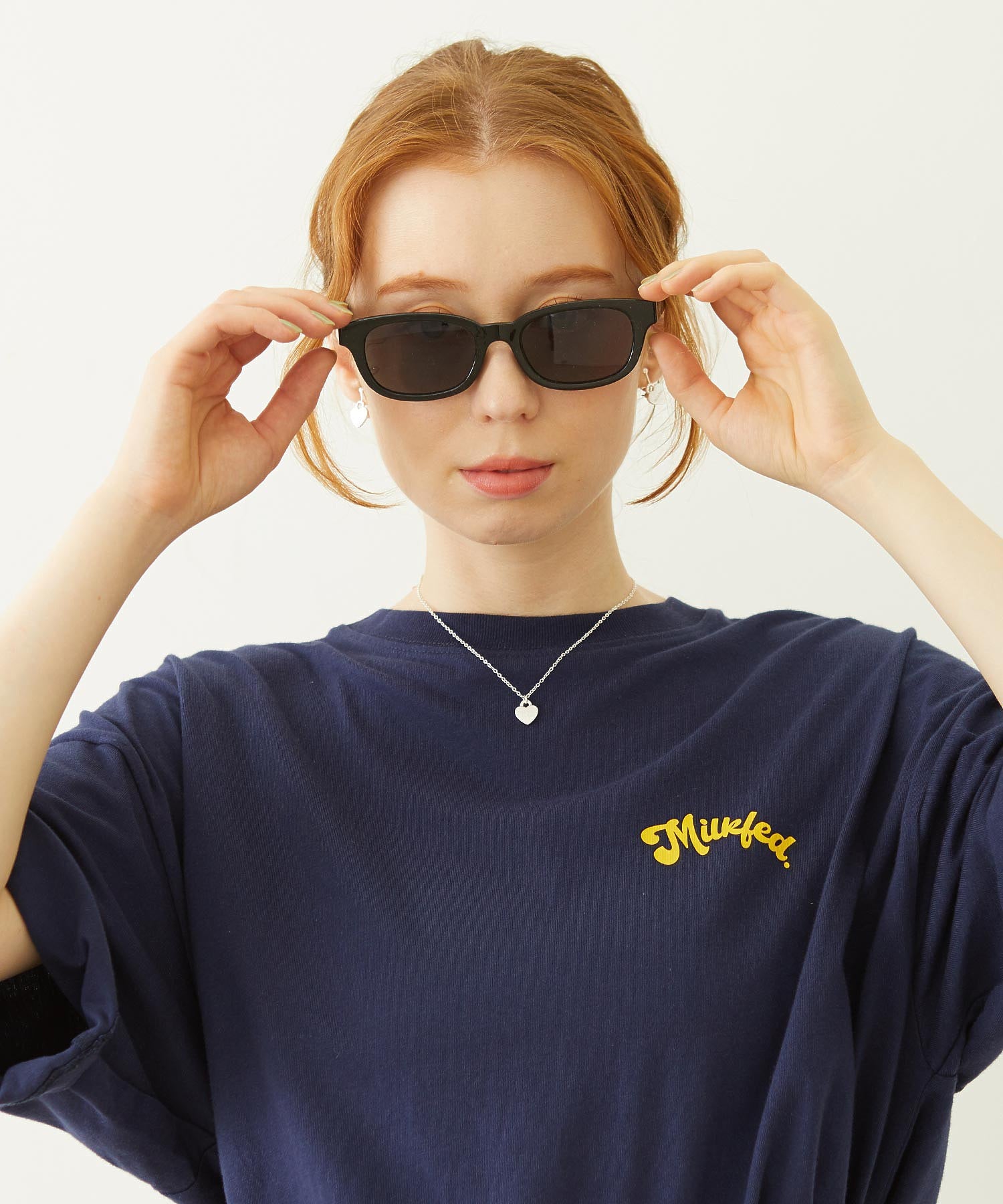 MILKFED. LOGO SQUARE SUNGLASSES
