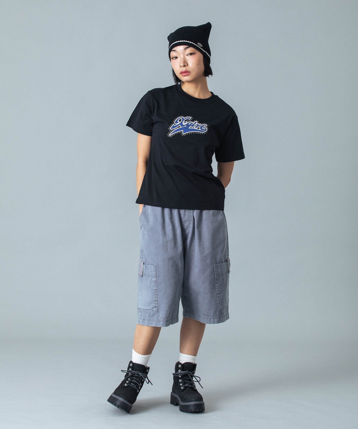 RHINESTONE AND LOGO S/S TEE