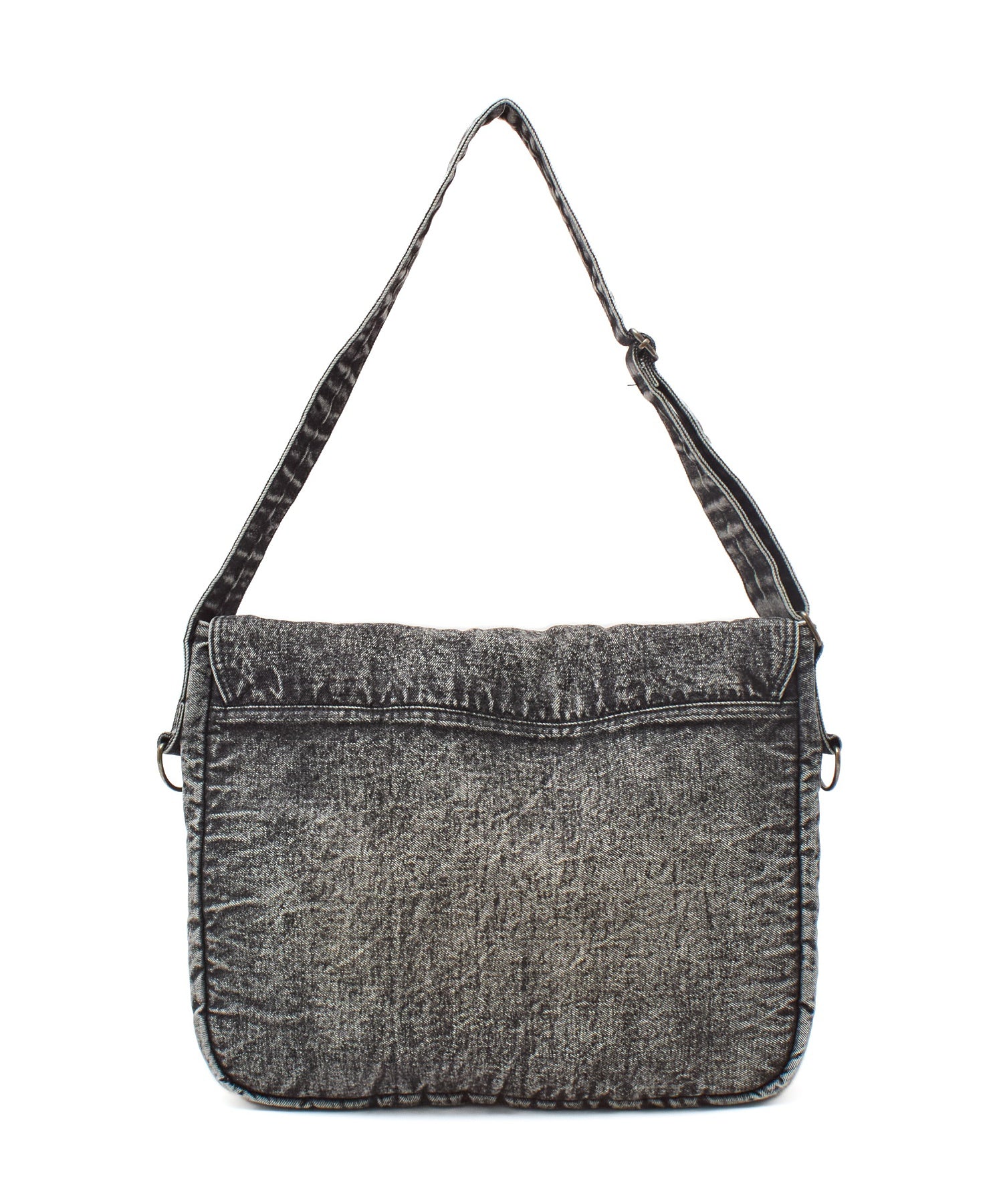 SCRIPT LOGO DENIM SHOULDER BAG