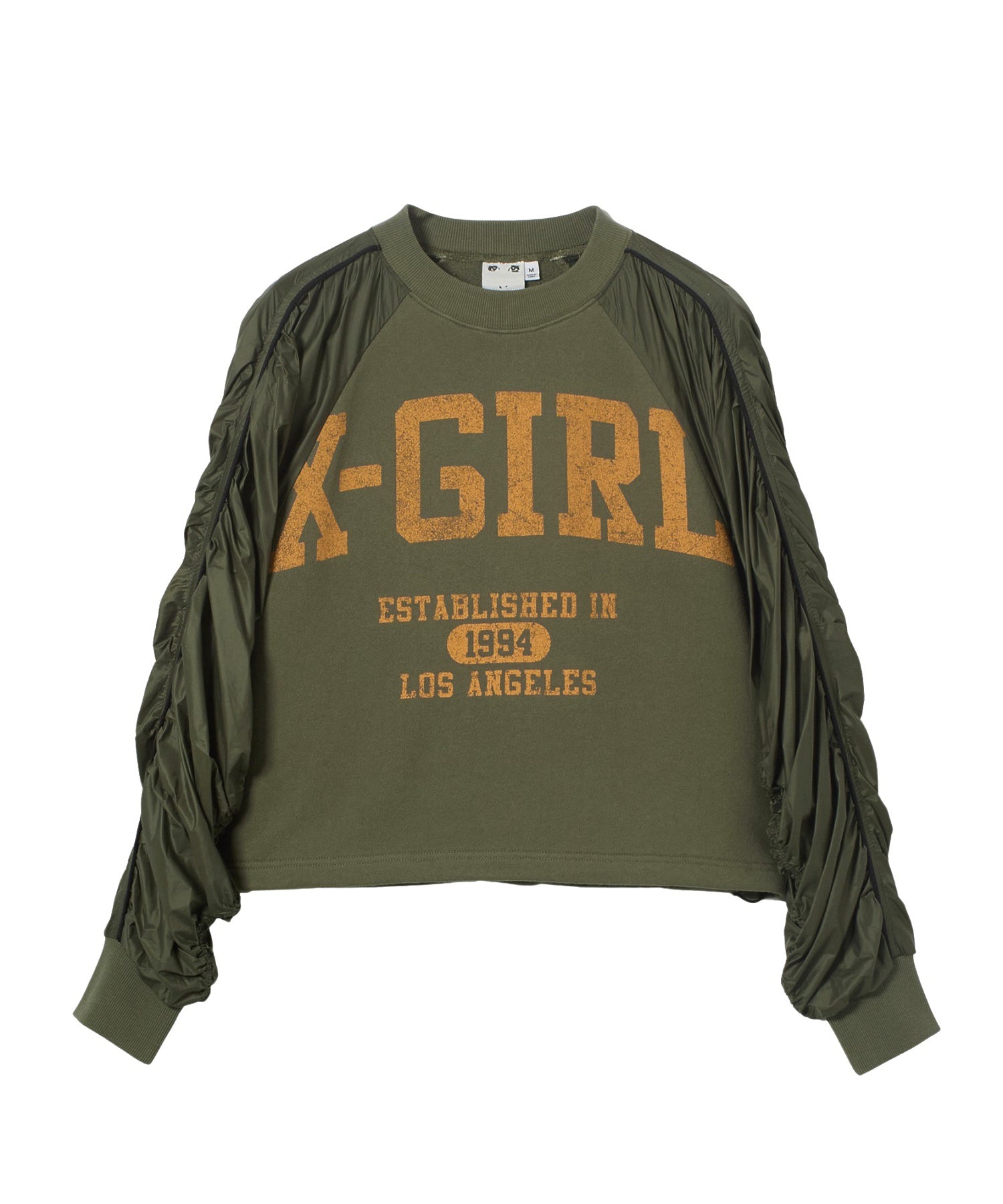 JERSEY MIX CREWNECK TOP