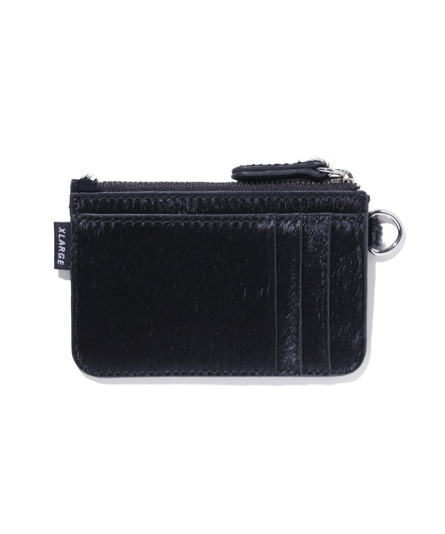 COW FUR COATED COIN AND CARD CASE