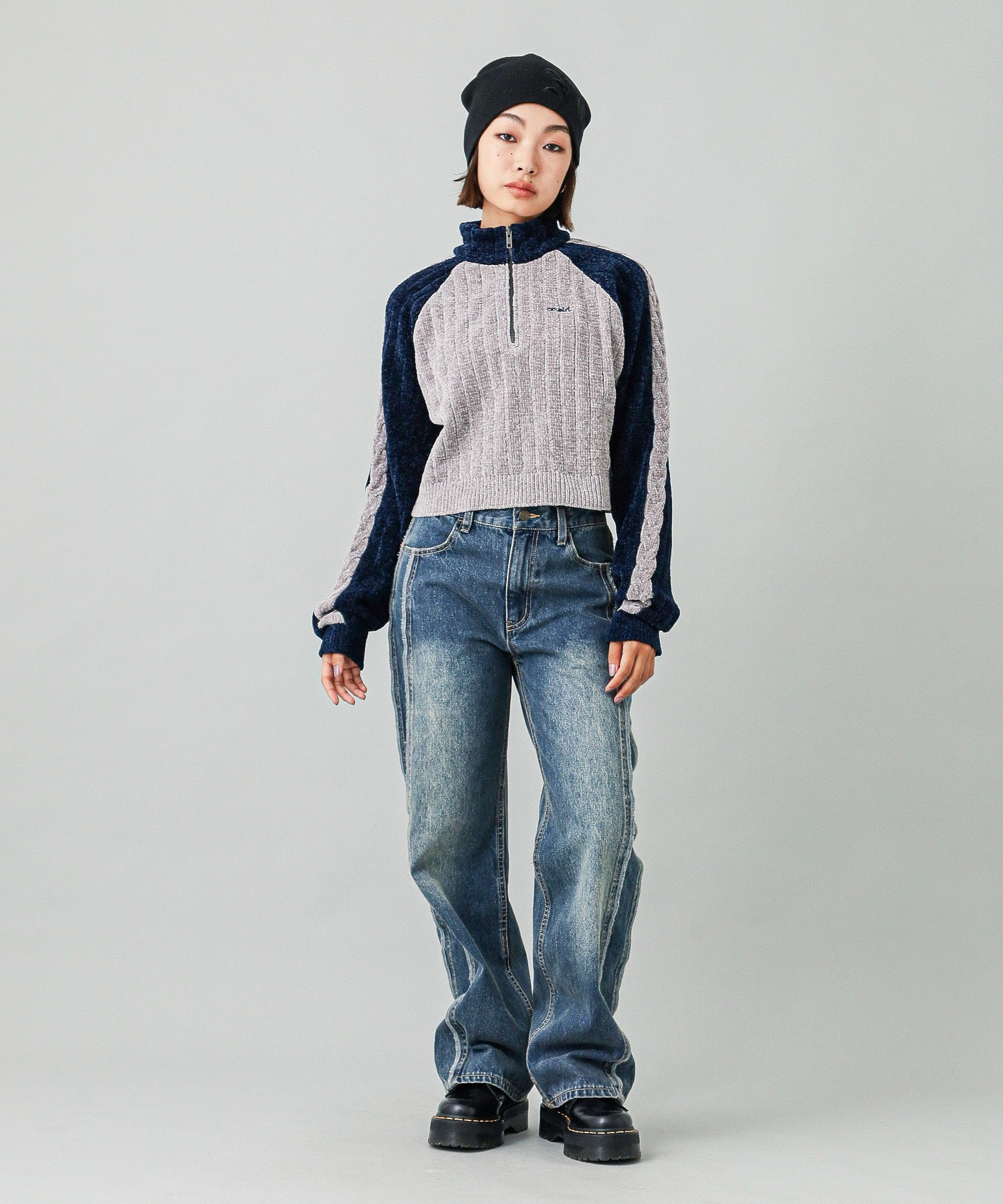 SIDE STRIPE DENIM PANTS