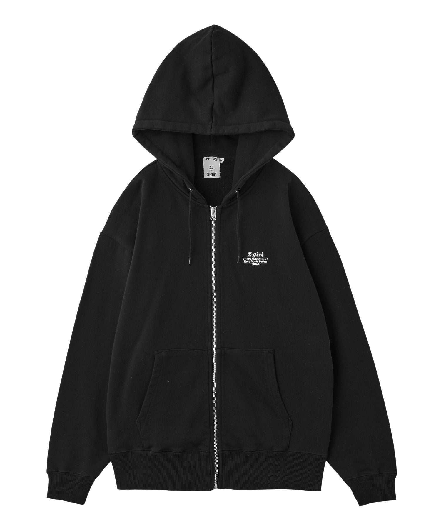 MESSAGE AND FACE ZIP UP SWEAT HOODIE
