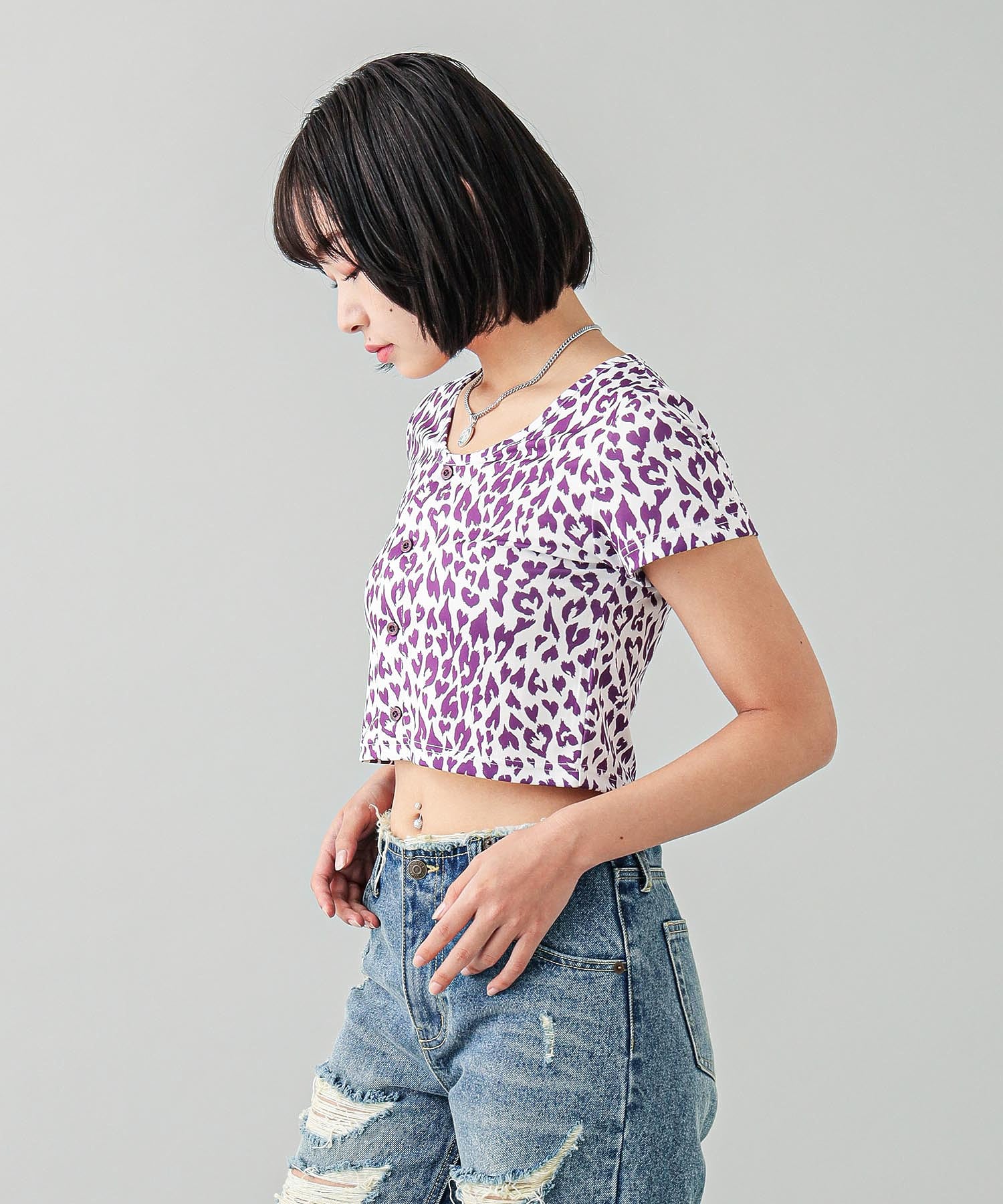 HEART LEOPARD CARDIGAN