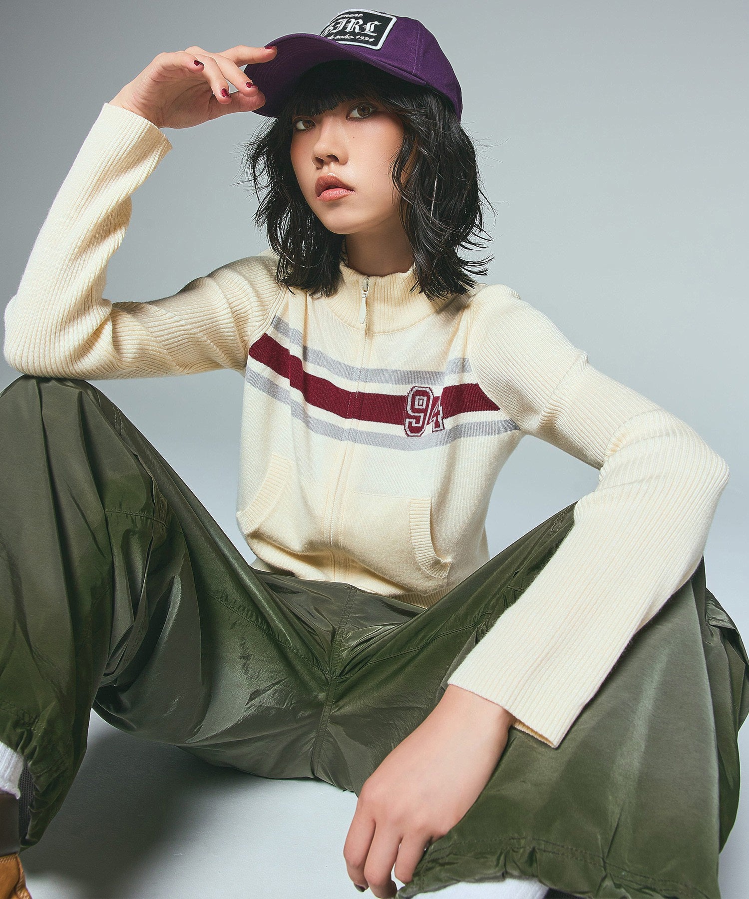 FADED WIDE LEG CARGO PANTS