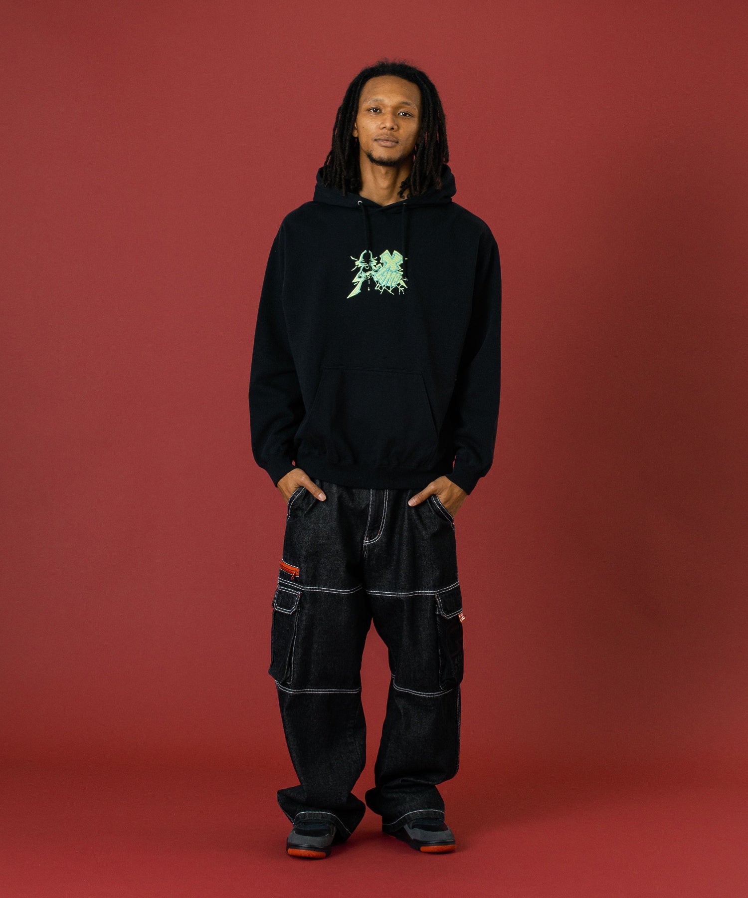 DENIM CARGO PANTS