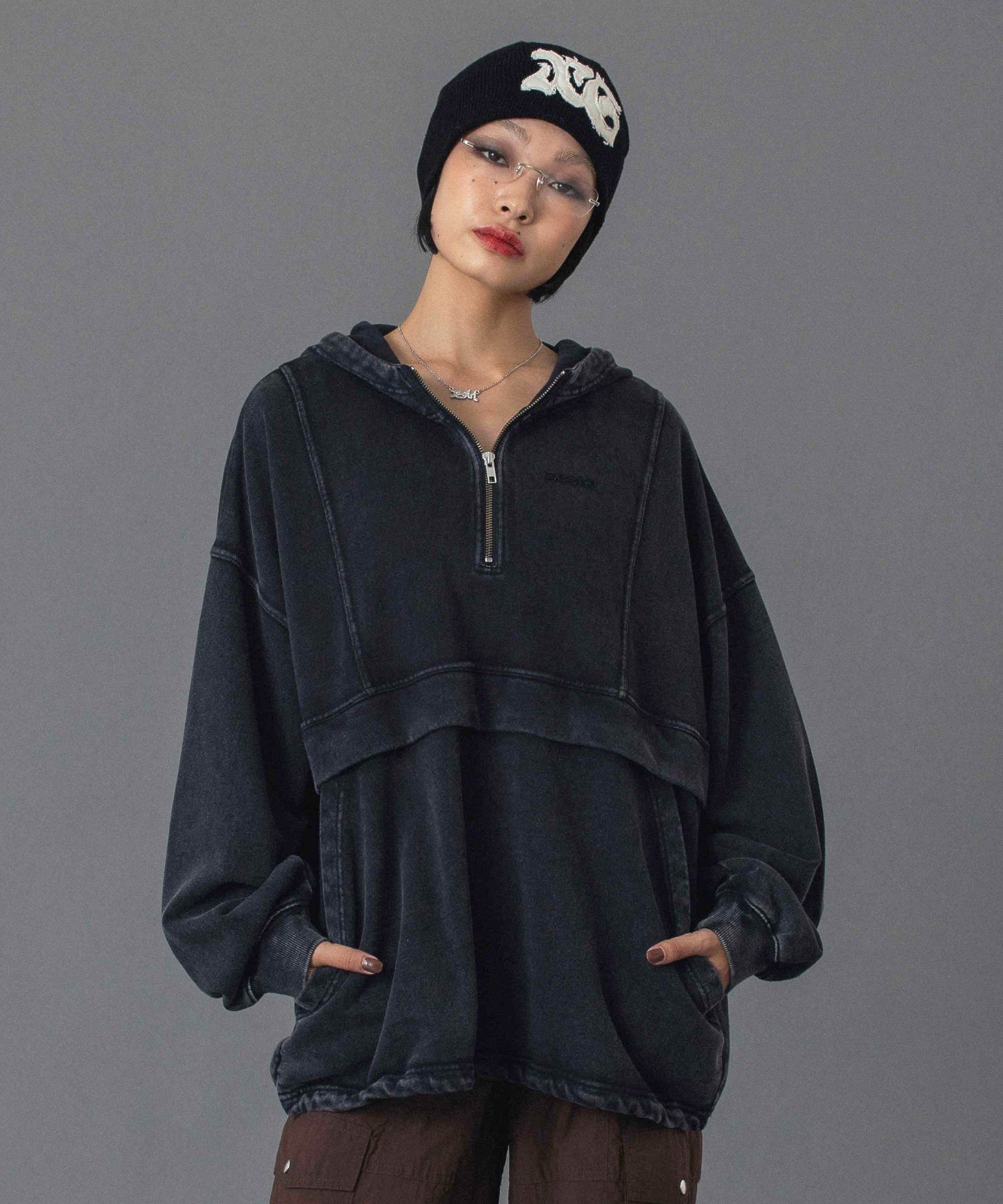 FADED SWEAT ANORAK PARKA