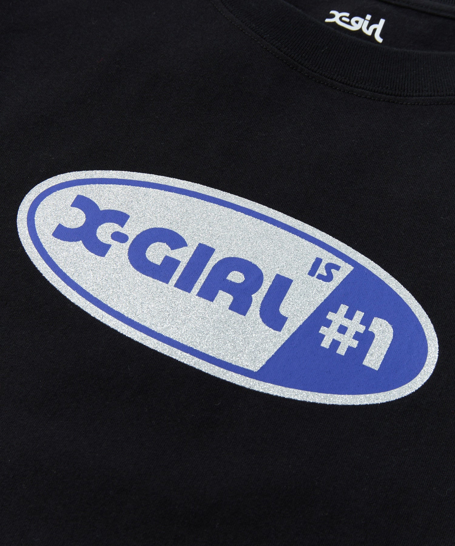NUMBER 1 GLITTER OVAL LOGO S/S TEE