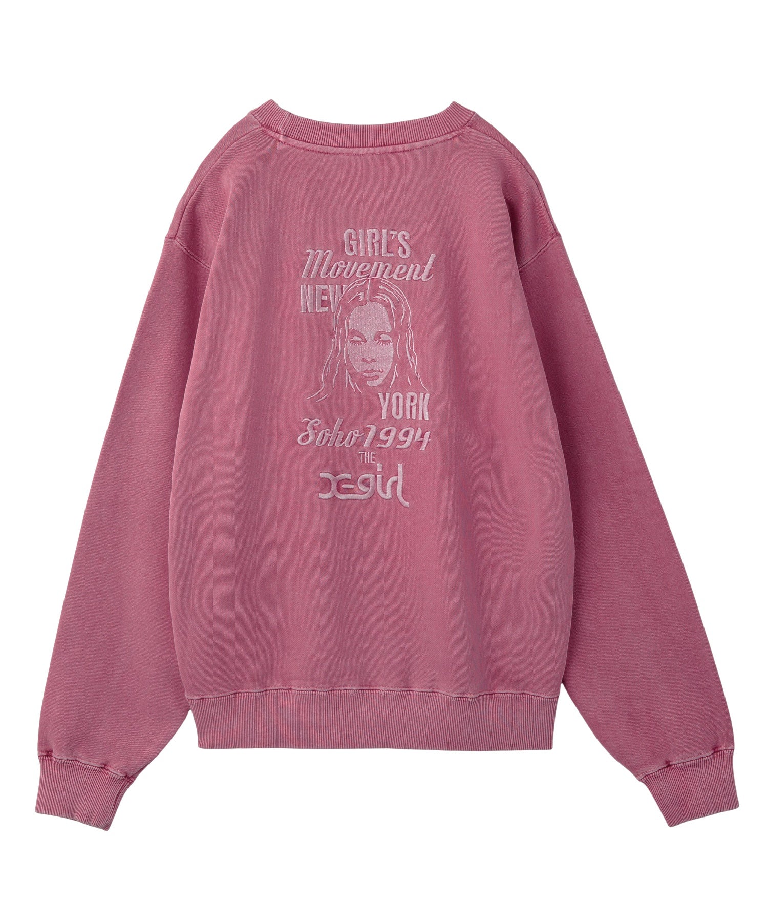 MIX LOGO & FACE FADED CREWNECK SWEAT TOP