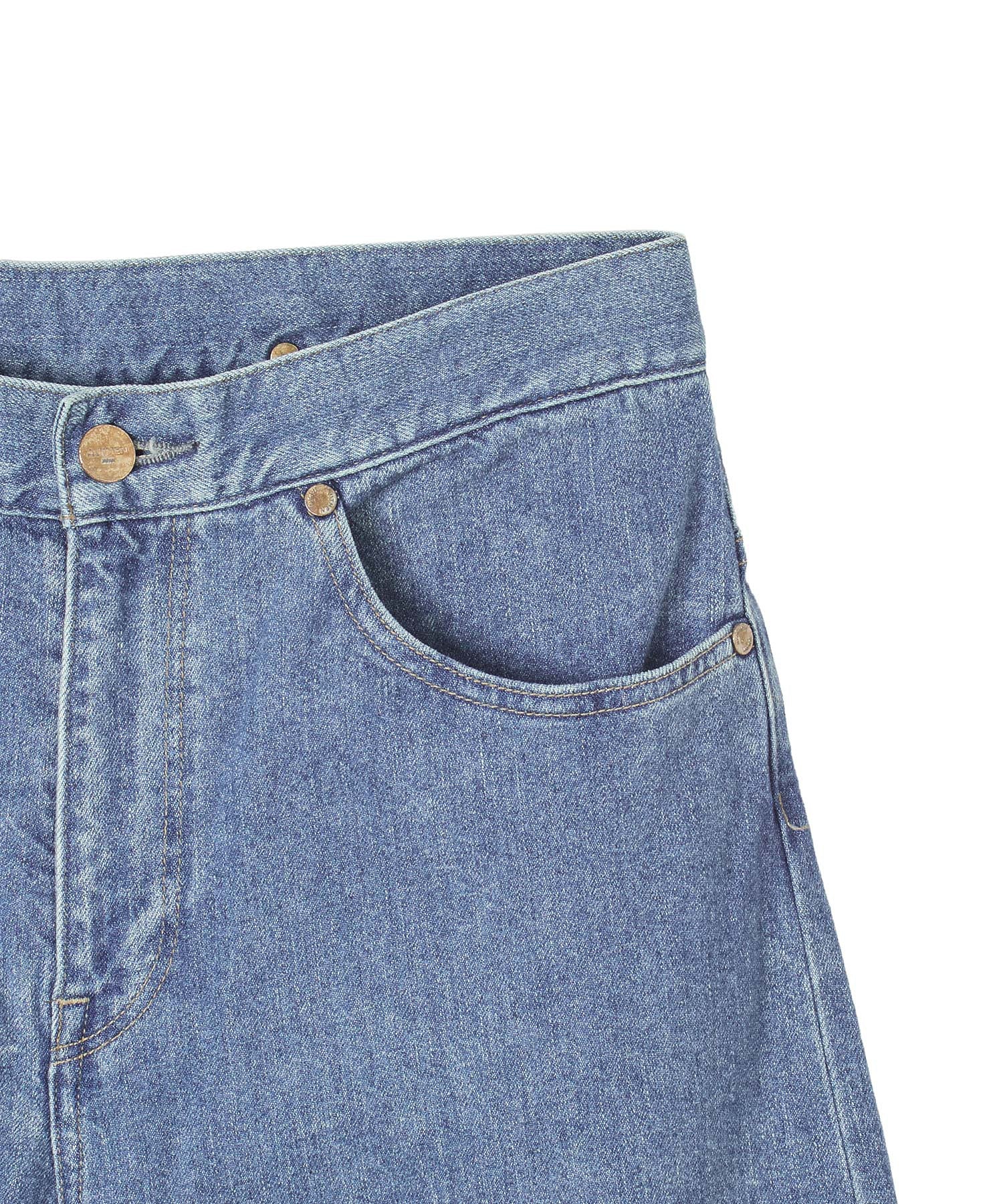 AUTHEN/SILKNIZED DENIM WIDE CROPPED PANT