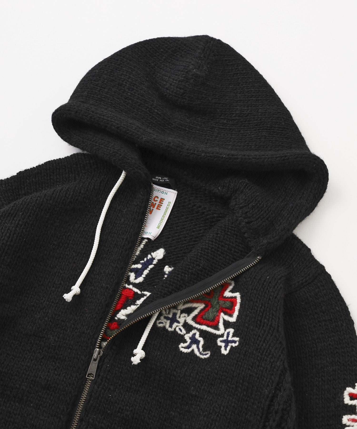 RICE NINE TEN/ライスナインテン/HAND KNITTED SK8 ZIP HOODIE HKN-SK8