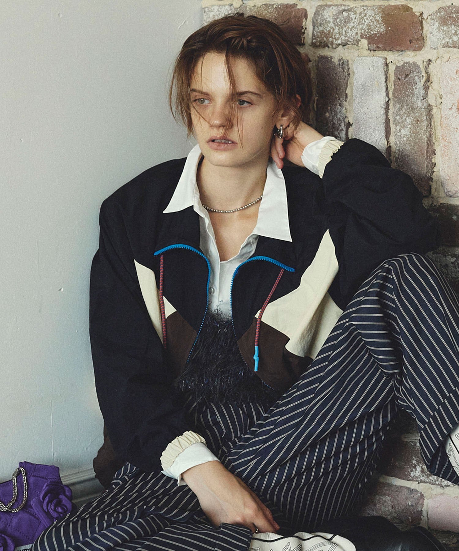 mici/MIX COLOR TRACK JACKET