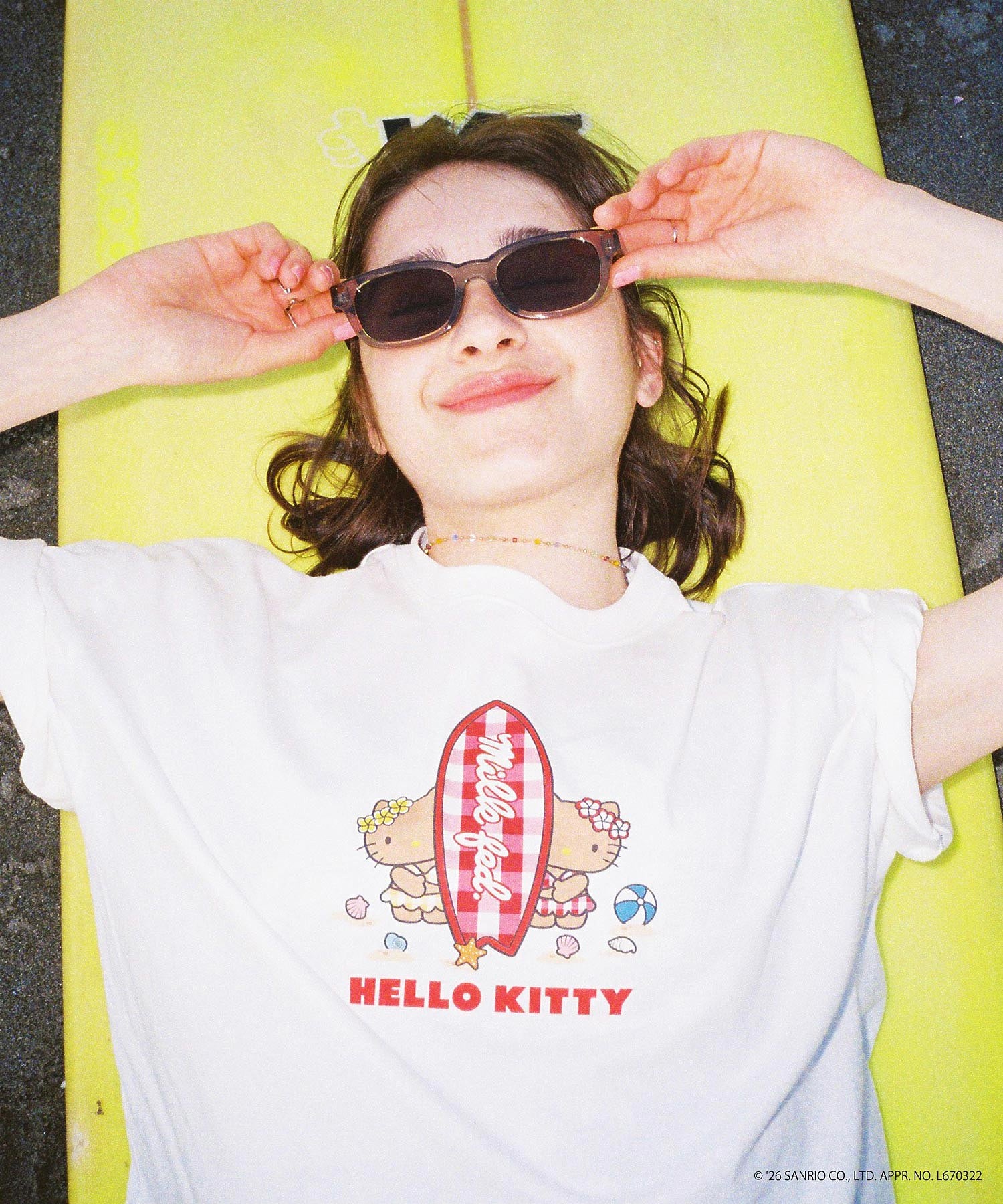 MILKFED. × HELLO KITTY SUN-KISSED SURF S/S TEE
