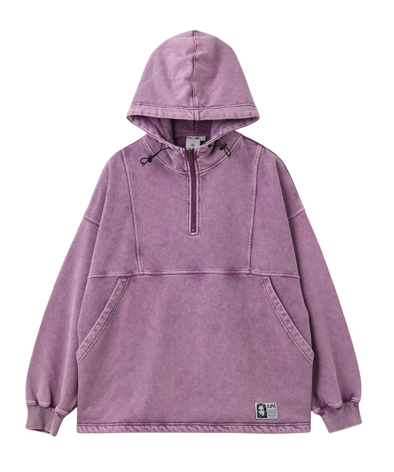 FADED FACE LABEL ANORAK SWEAT HOODIE