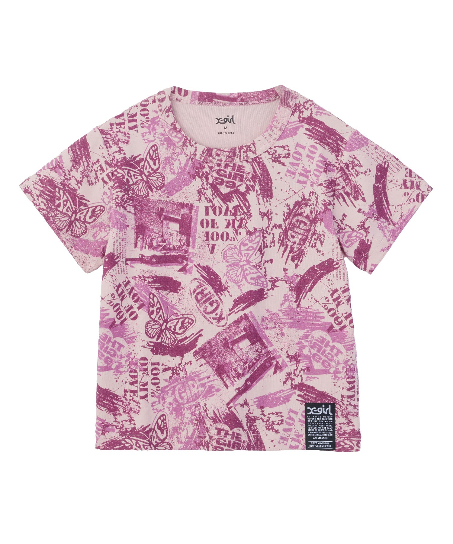 BRUSHED COLLAGE GRAPHIC S/S BABY TEE