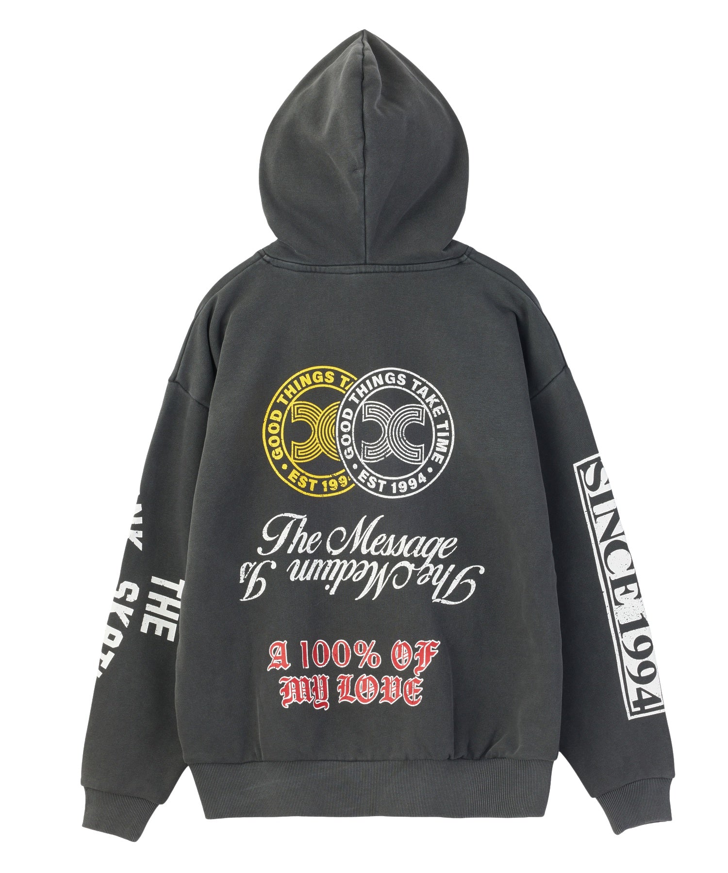 FADED MIX LOGO SWEAT HOODIE