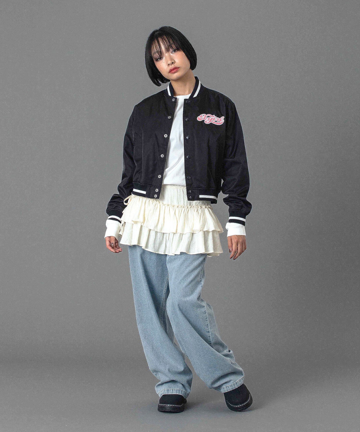 CHEERFUL LOGO VARSITY JACKET