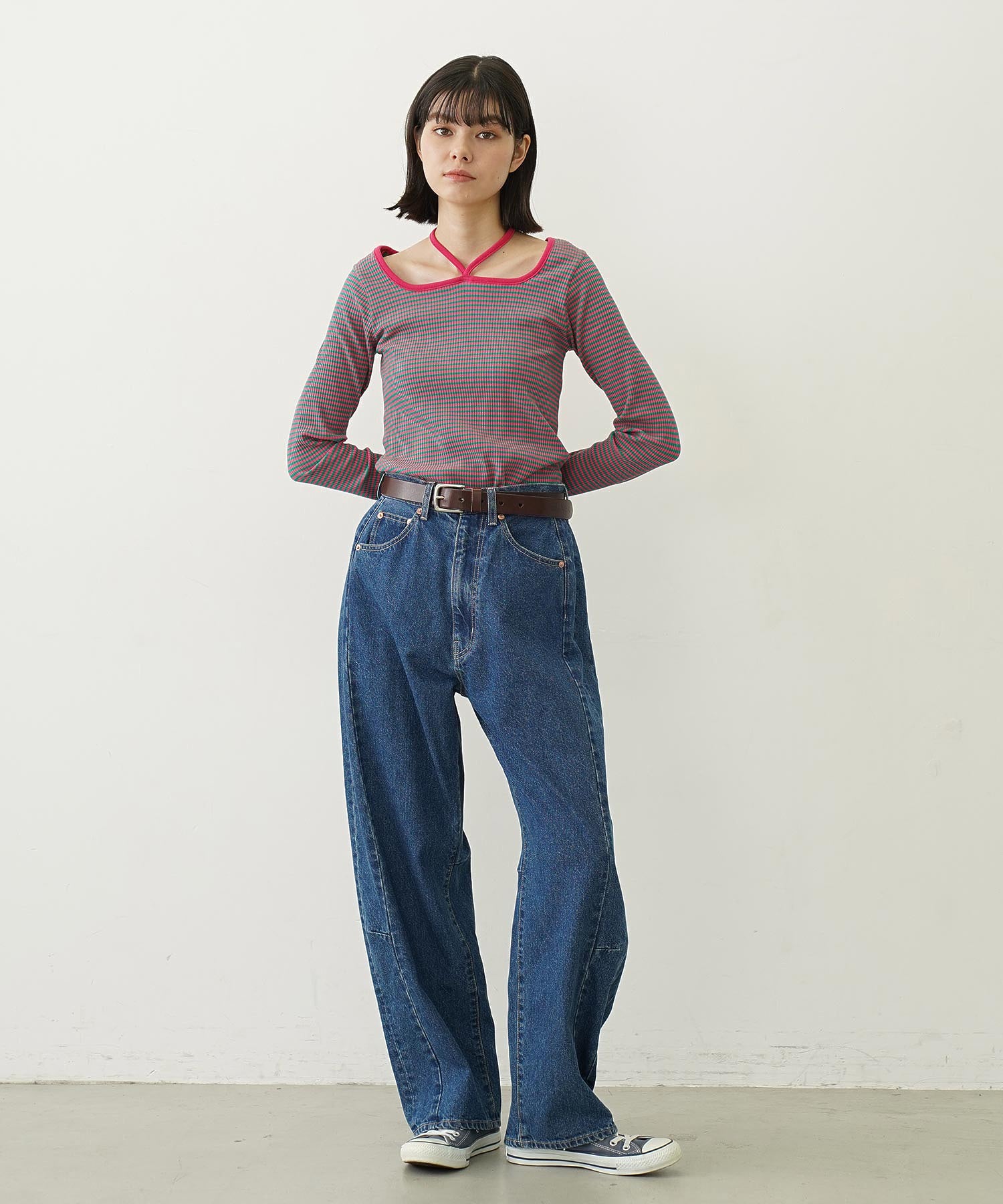 WIDE LEG DENIM PANTS