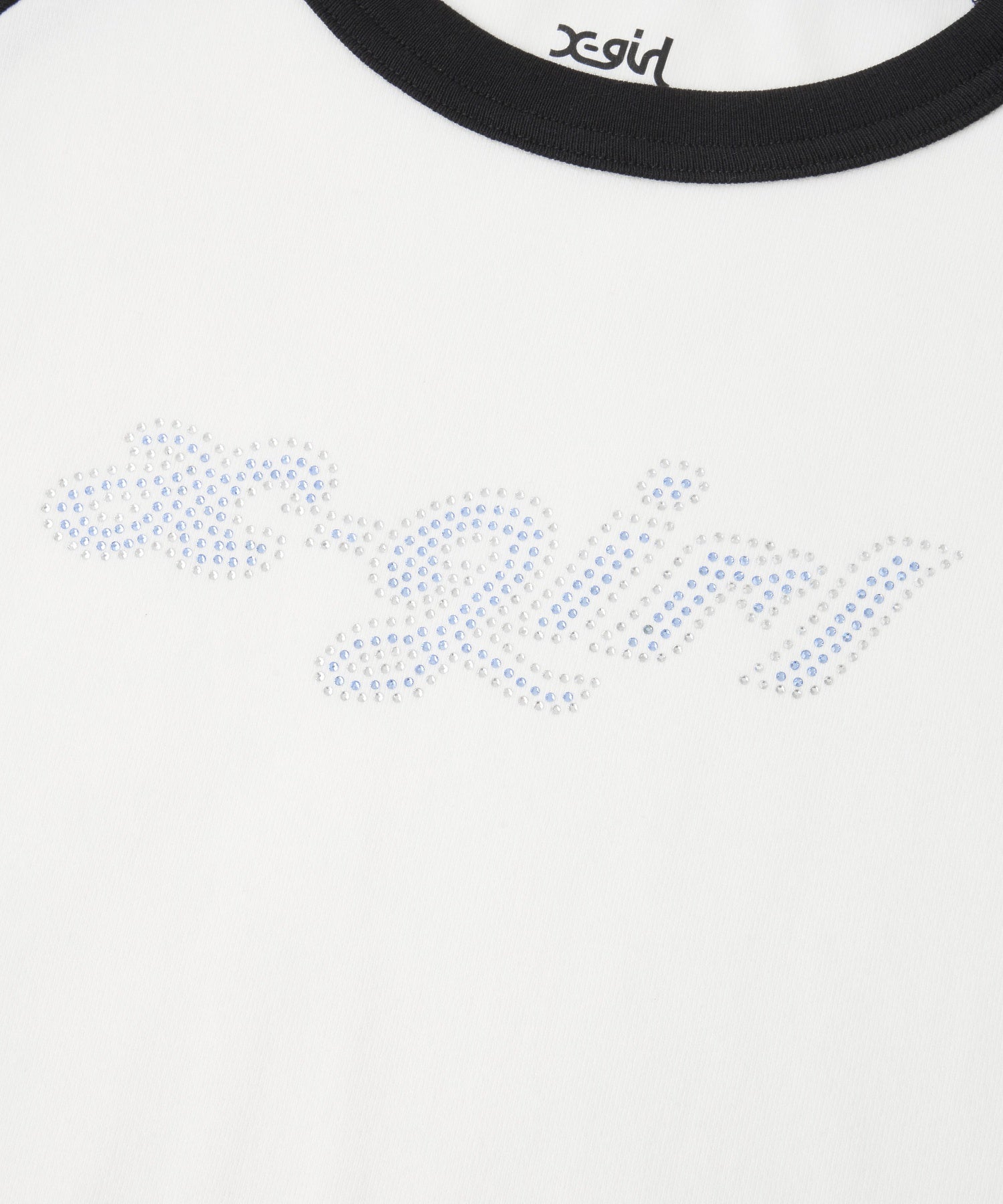 BI COLOR RHINESTONE LOGO RAGLAN L/S BABY TEE