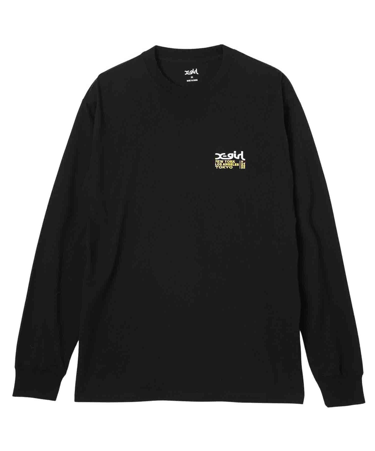 TRANSPARENT MILLS LOGO L/S TEE X-girl