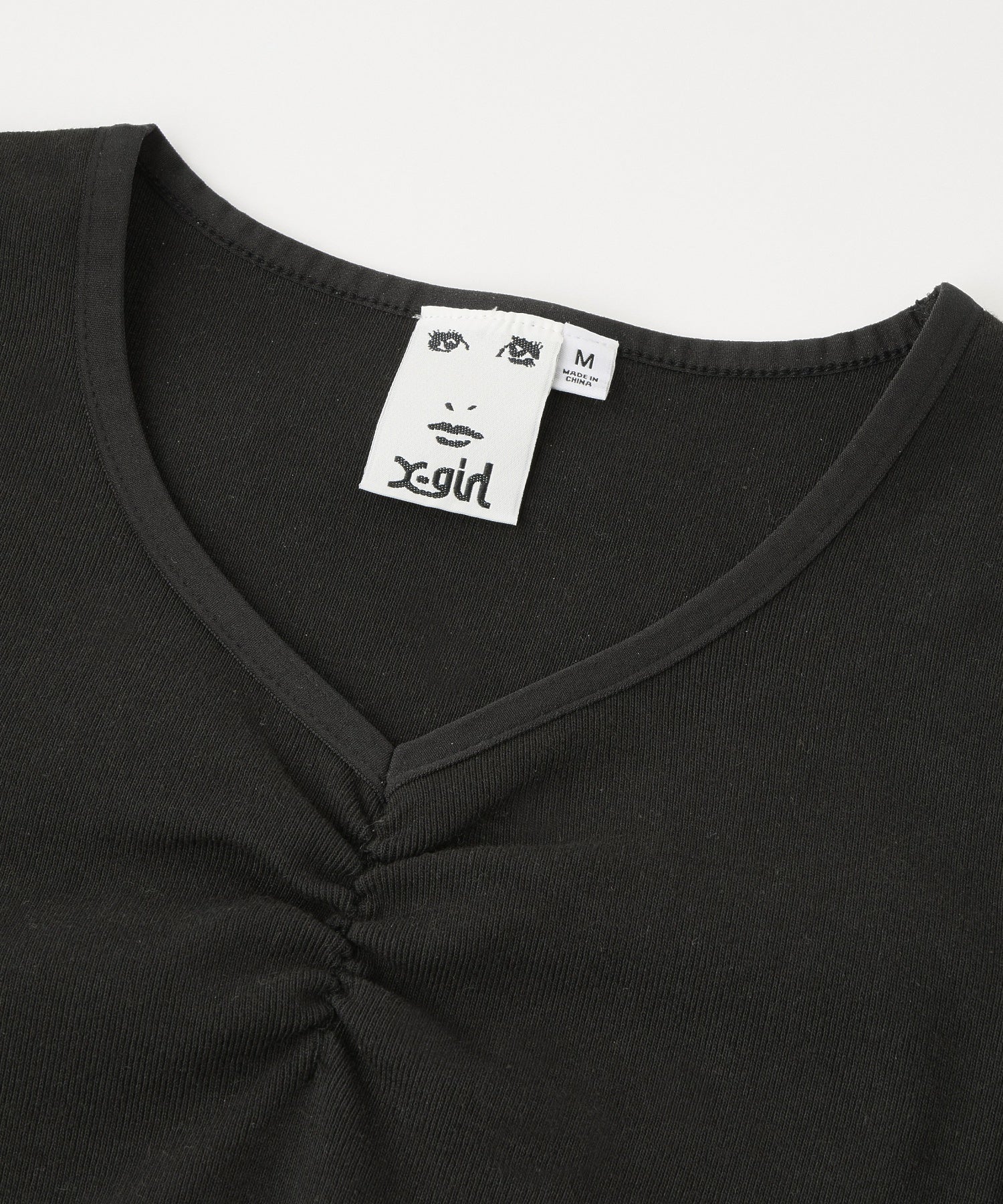 FRONT GATHERED L/S BABY TEE