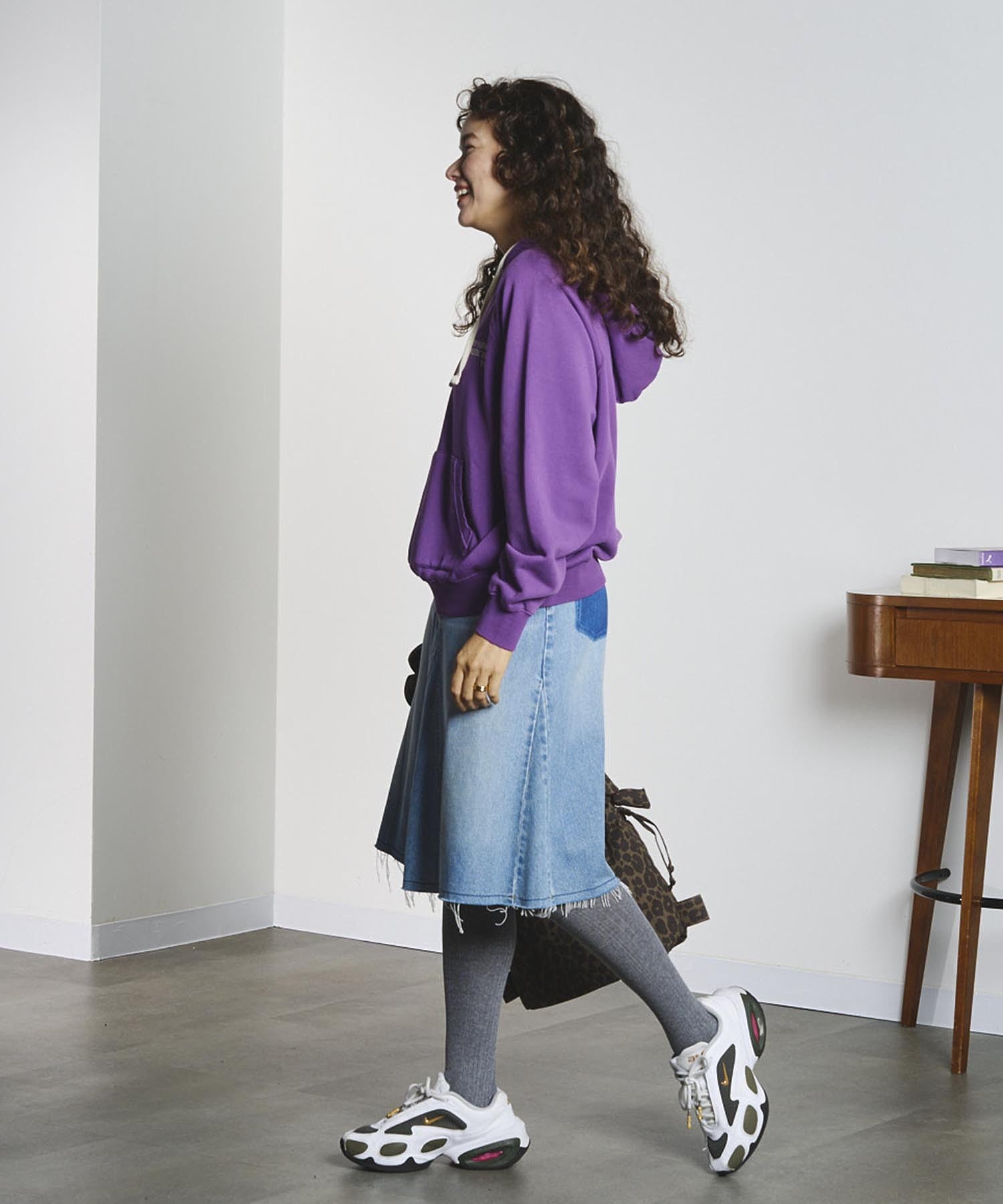 PANEL DENIM MINI SKIRT