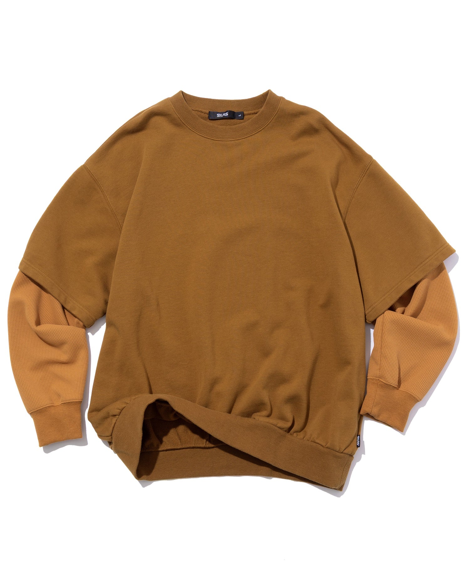 LAYERED SLEEVE CREW NECK