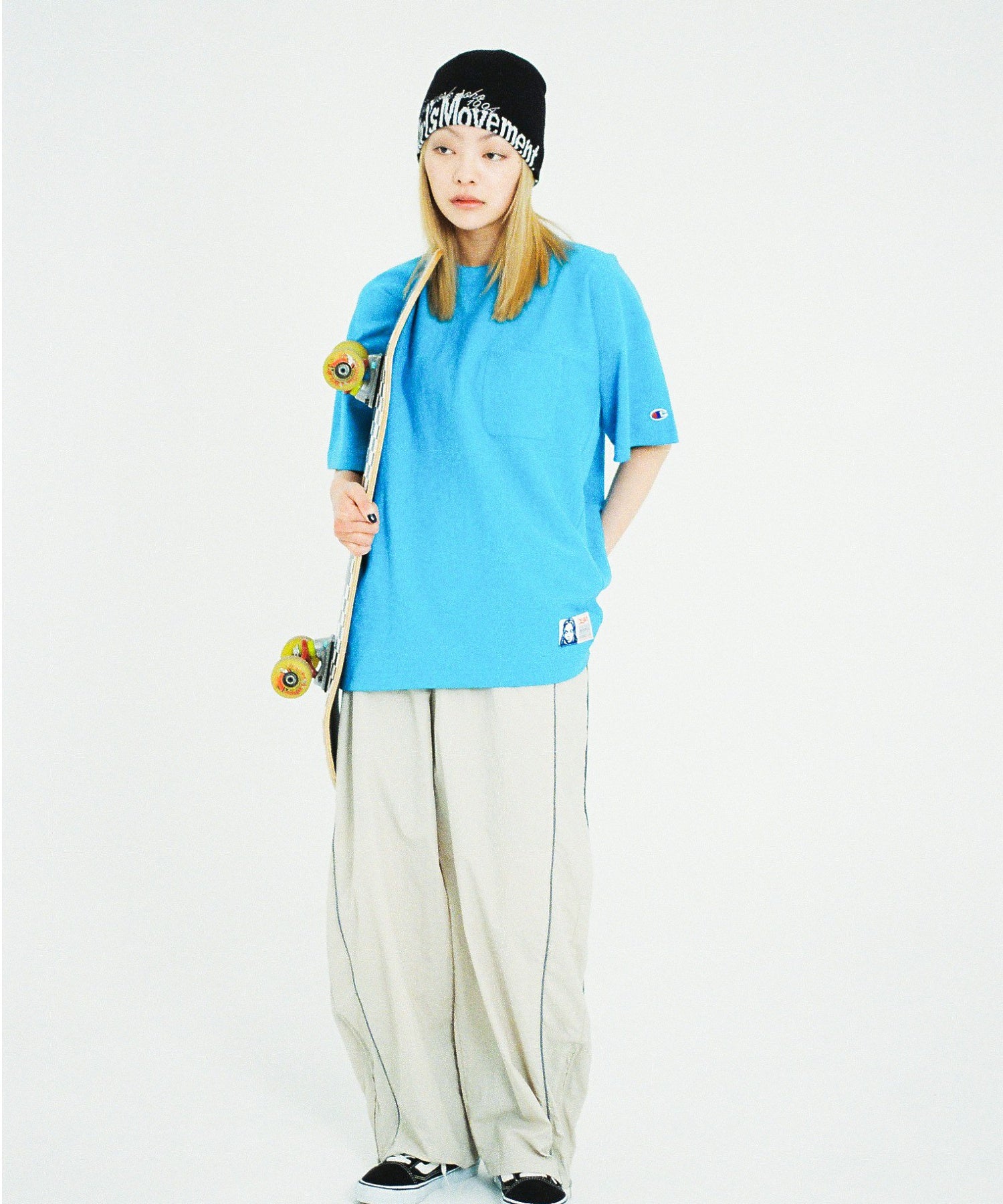 Champion for X-girl REVERSE WEAVE FACE LABEL S/S TEE