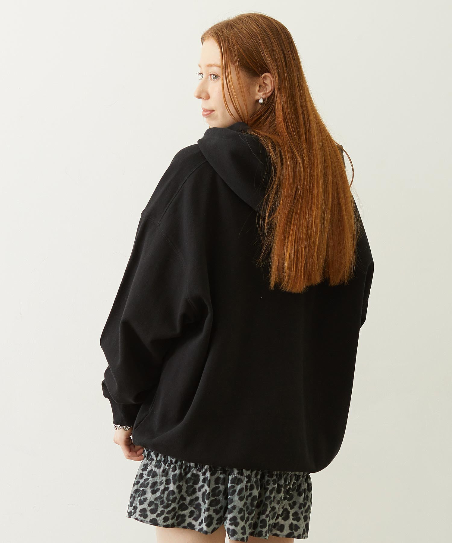 COLLEGE LOGO PATCH ZIP UP HOODIE