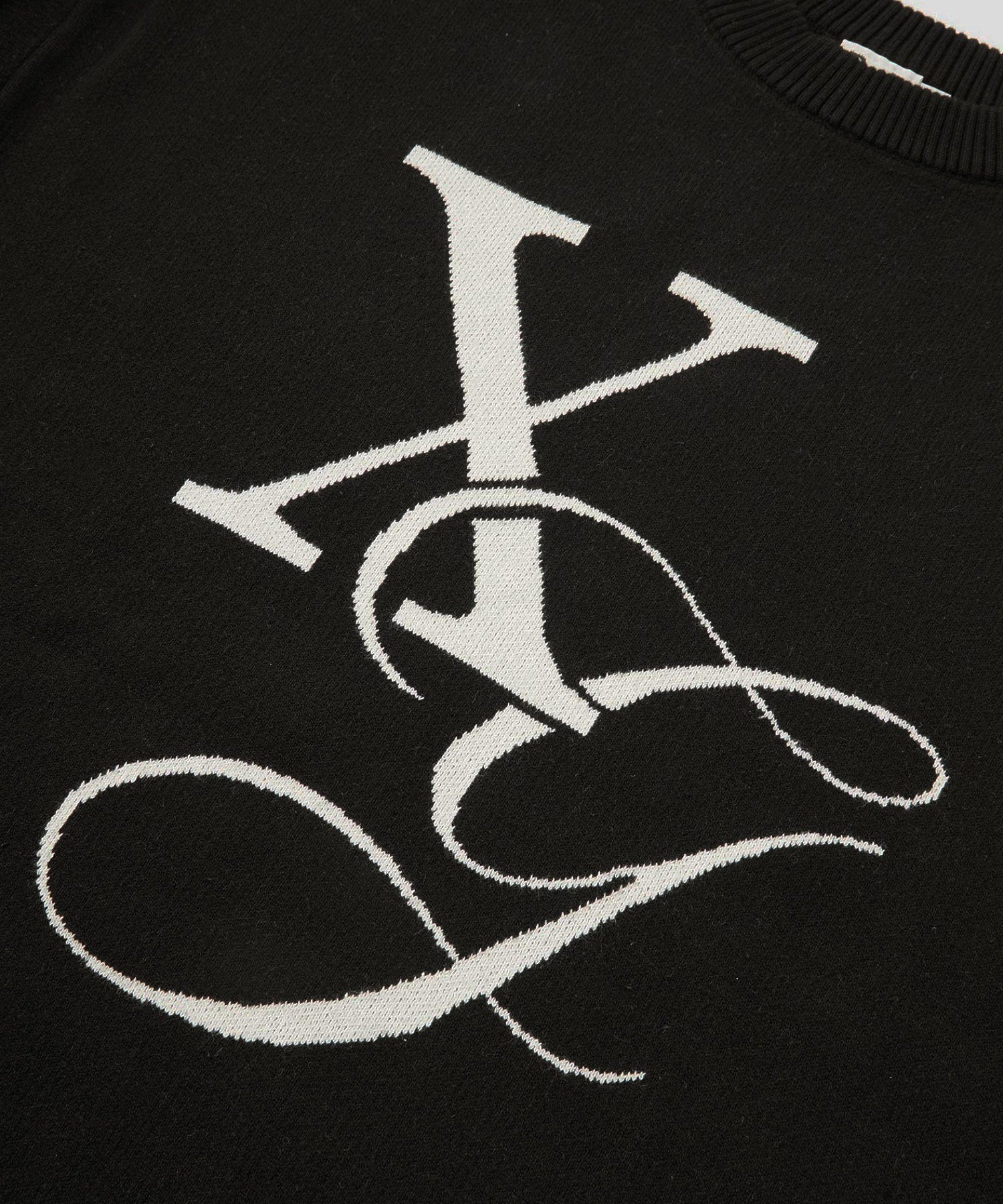 XG MONOGRAM LOGO JACQUARD KNIT TOP