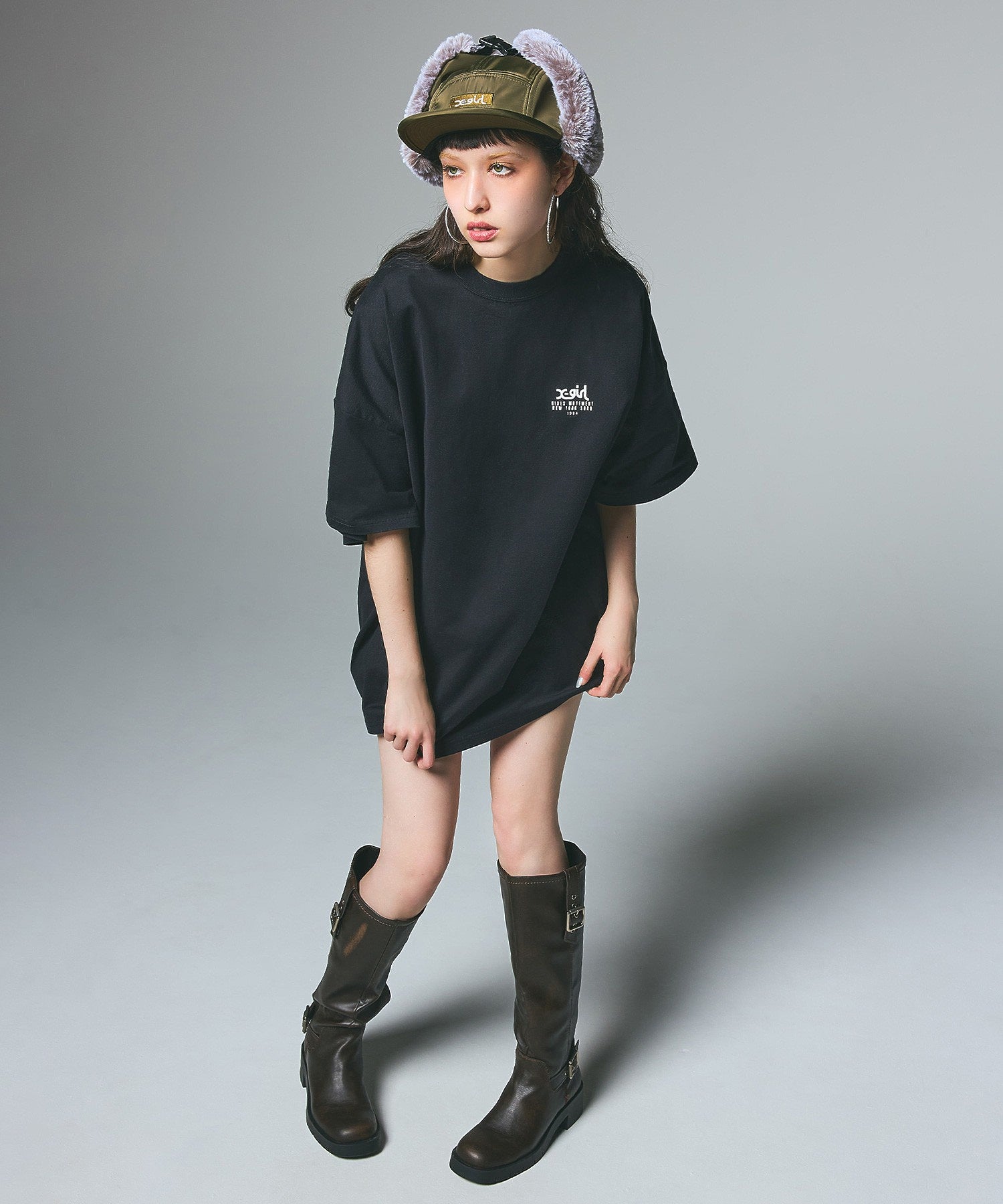 COLLAGE CAMO FACE S/S BIG TEE DRESS