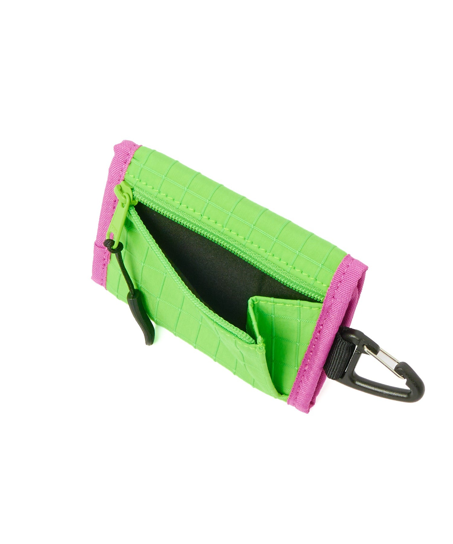 GRID PATTERN TRI-FOLD WALLET