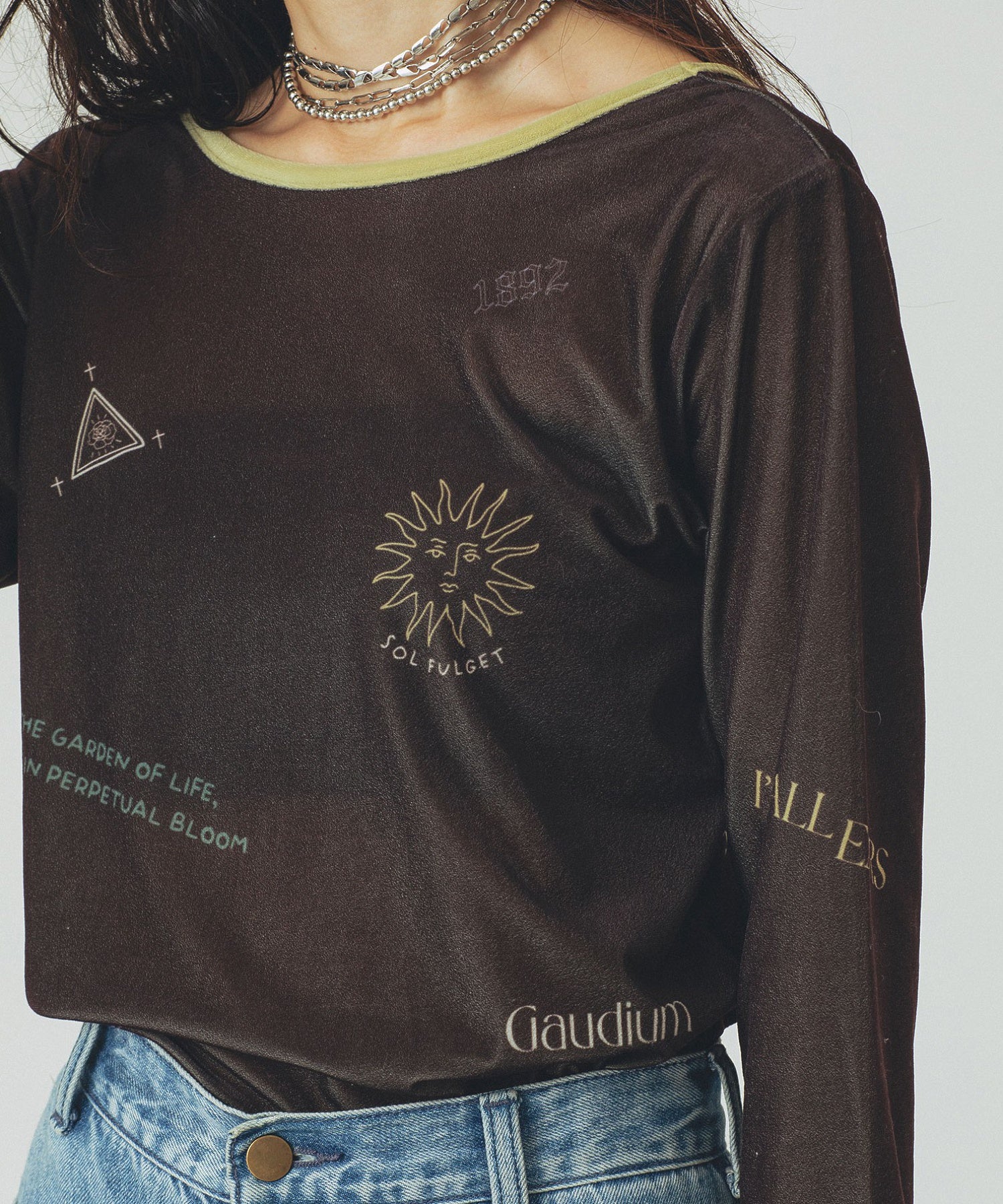 SHEER VELOUR L/S TEE