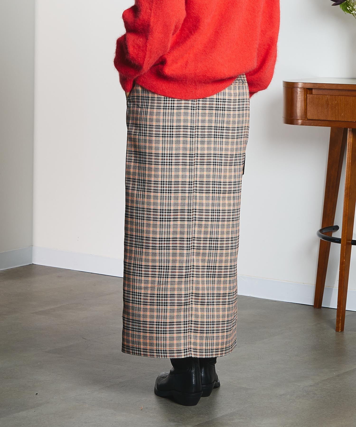 CREOLME/CHECK PENCIL SKIRT