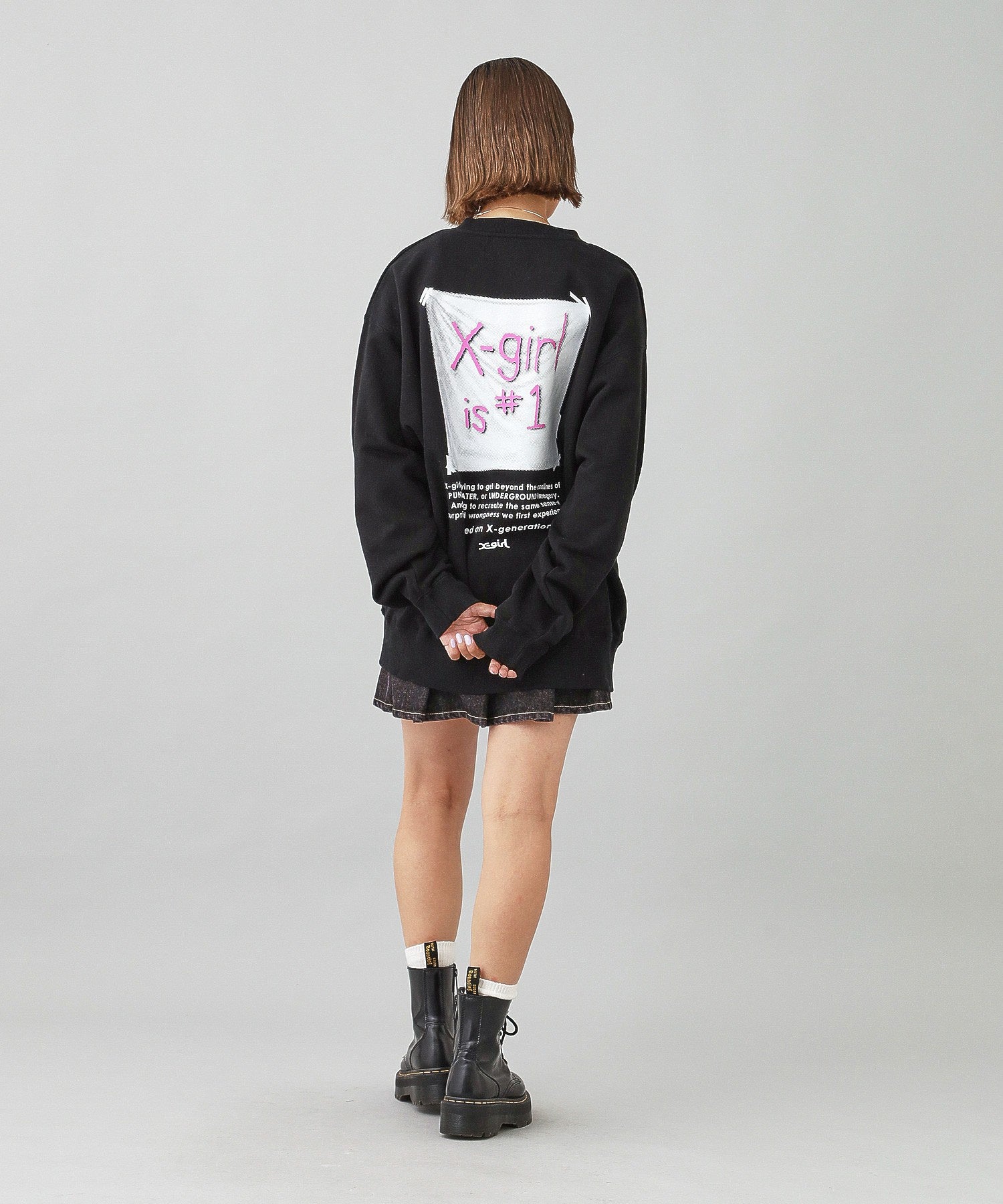 X-girl FLAG BIG SWEAT TOP