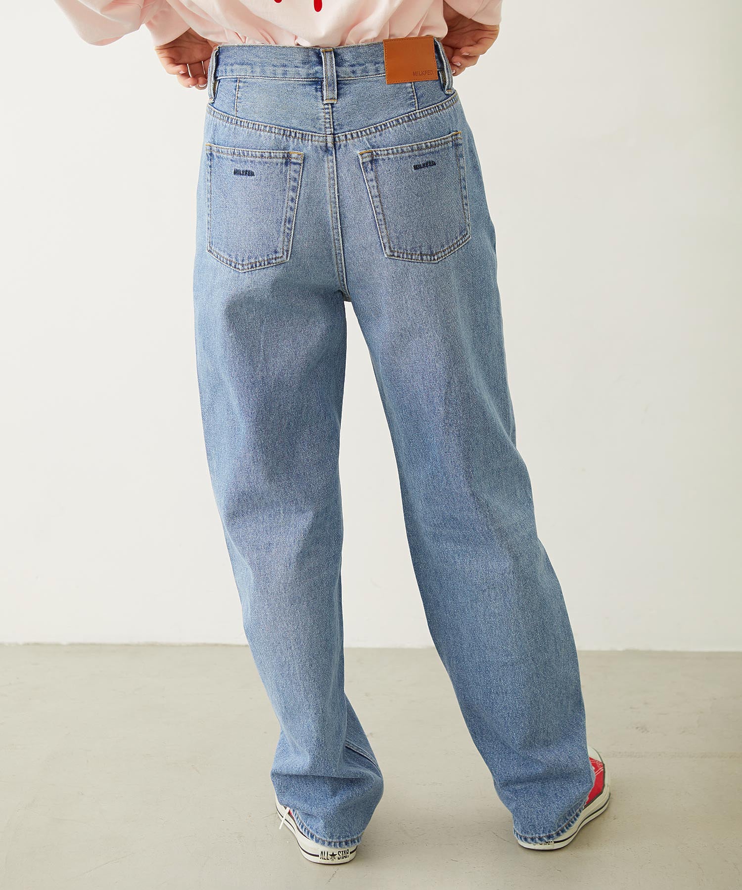 MILKFED. EMBROIDERED DENIM PANTS