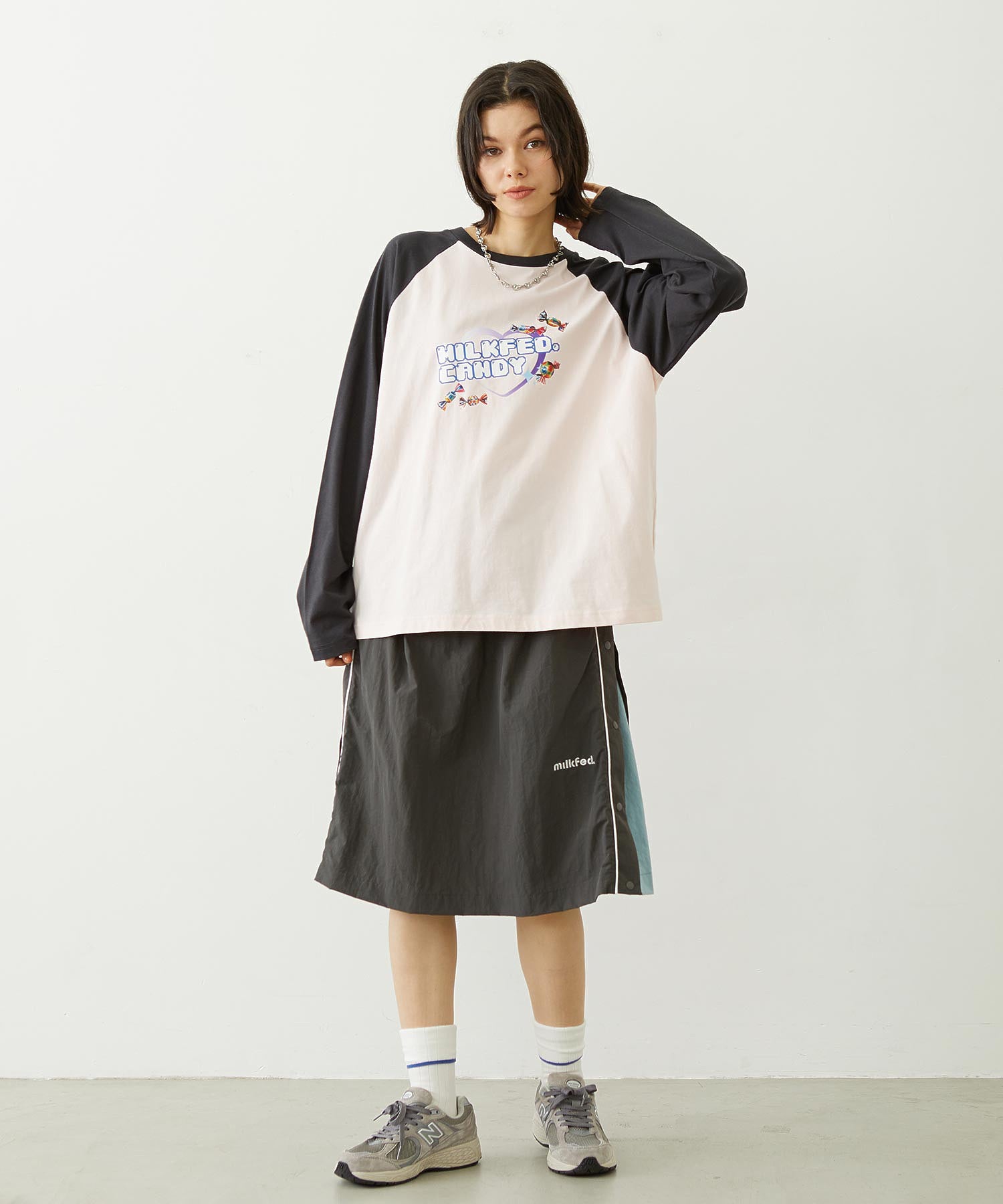 CUTOUT LOGO TRACK SKIRT