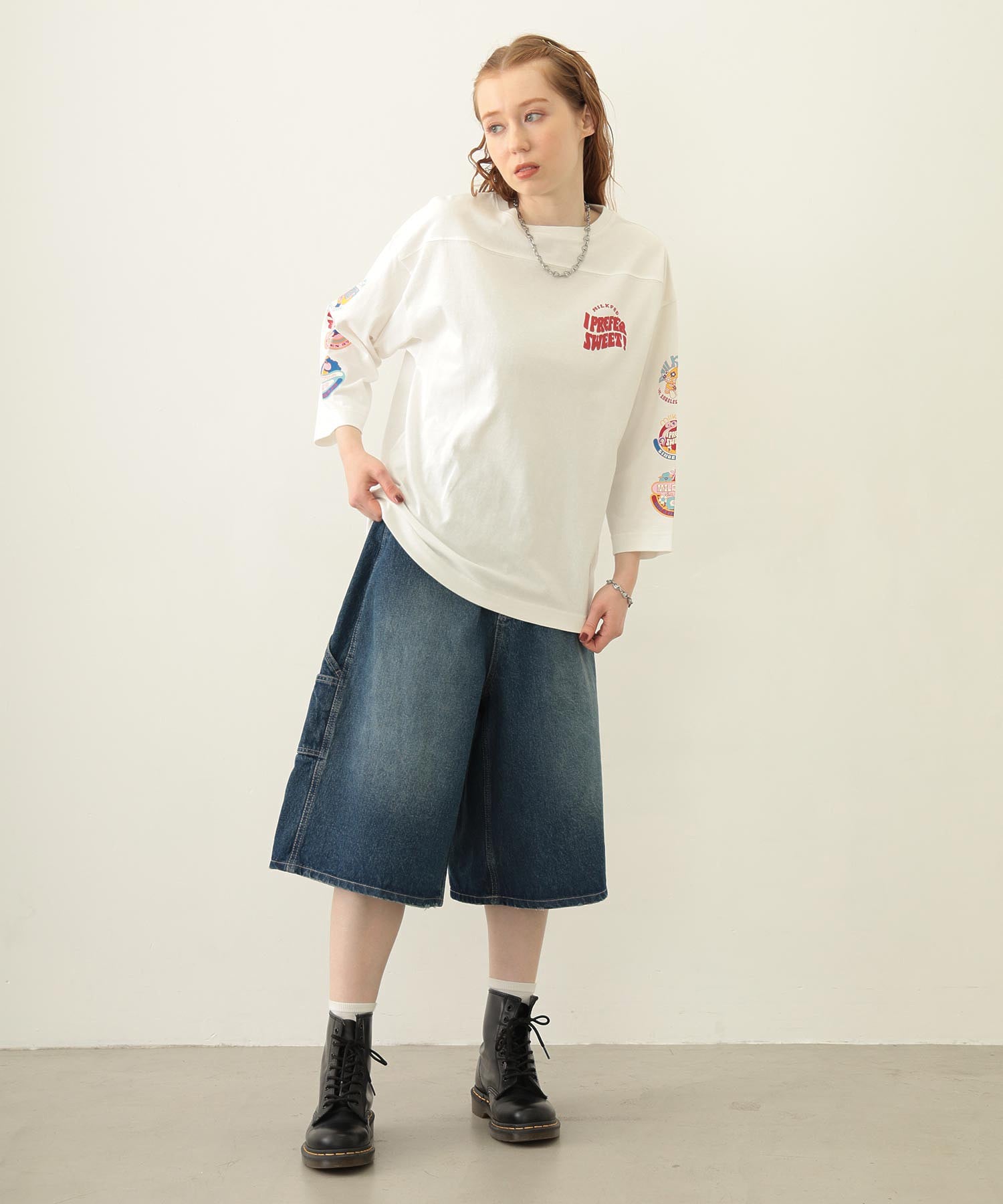 70S LOGO THREE QUARTER SLEEVE TOP