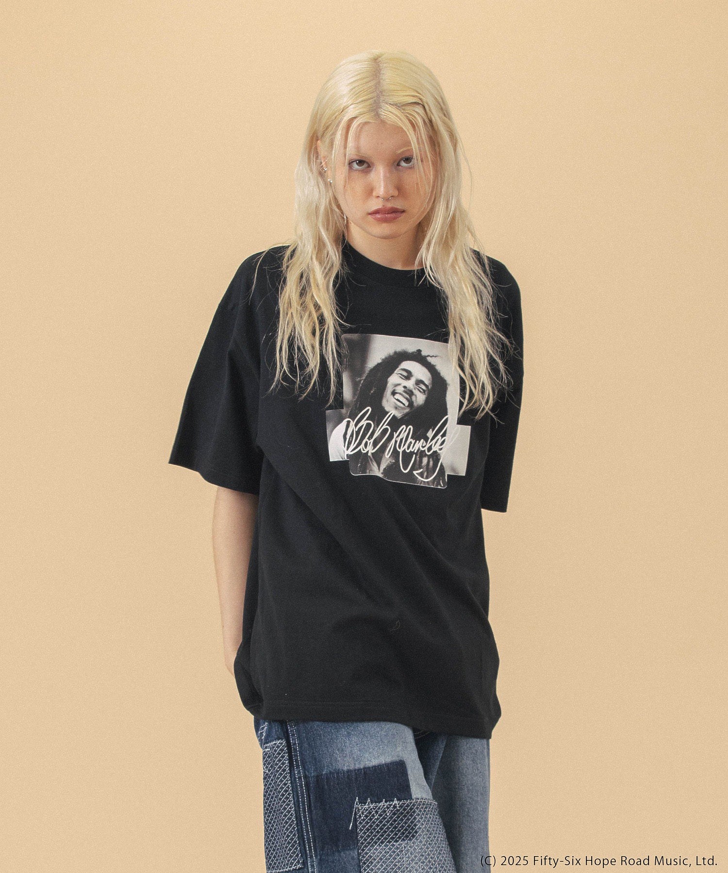 限定コラボ★XLARGE×ボブ・マーリー BOXフォトロゴ半袖Ｔシャツ XLARGE×BOB MARLEY PHOTO S/S TEE（Tシャツ/カットソー